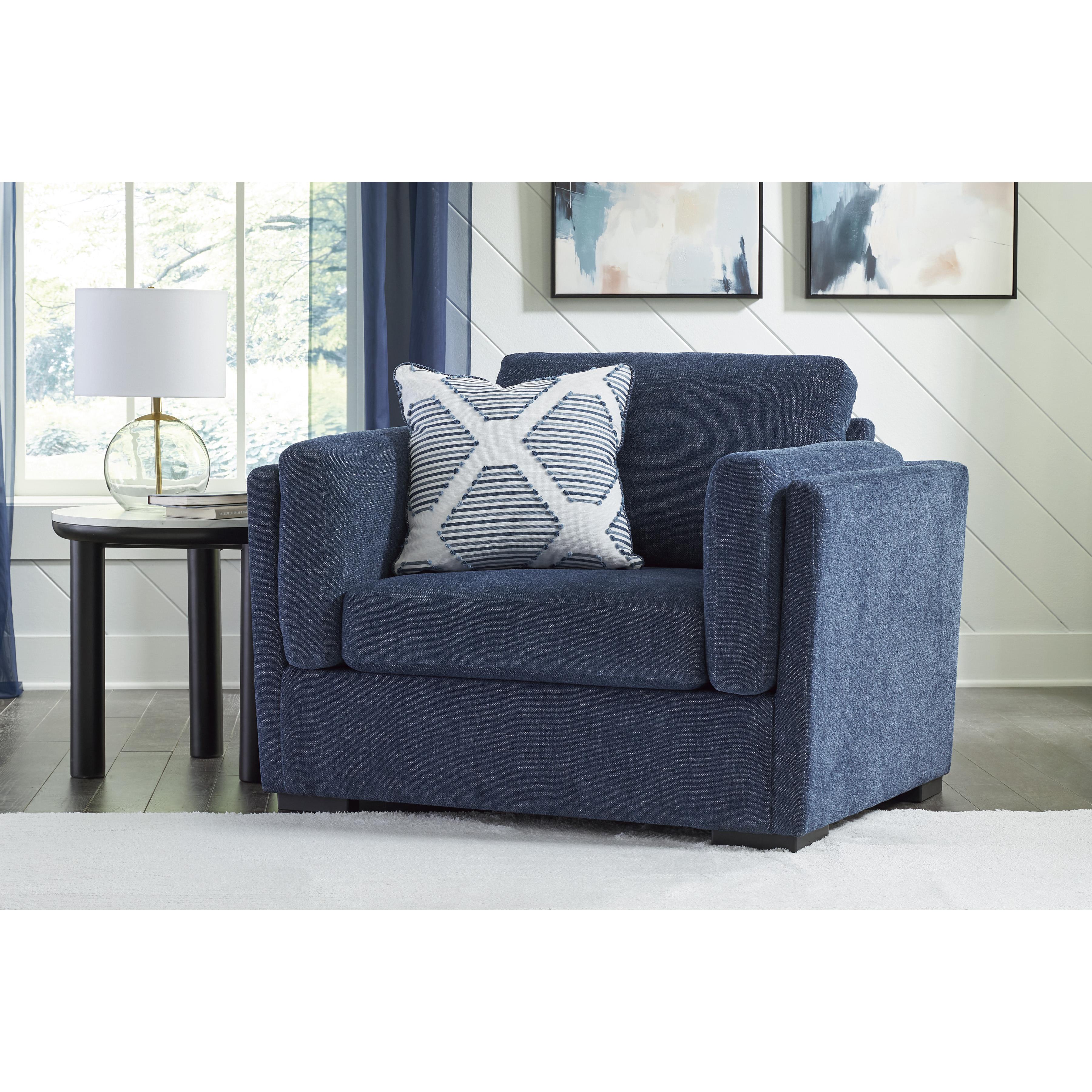  Manufacturer Color_Navy --  Benchcraft Evansley Stationary Fabric Chair IMAGE 5