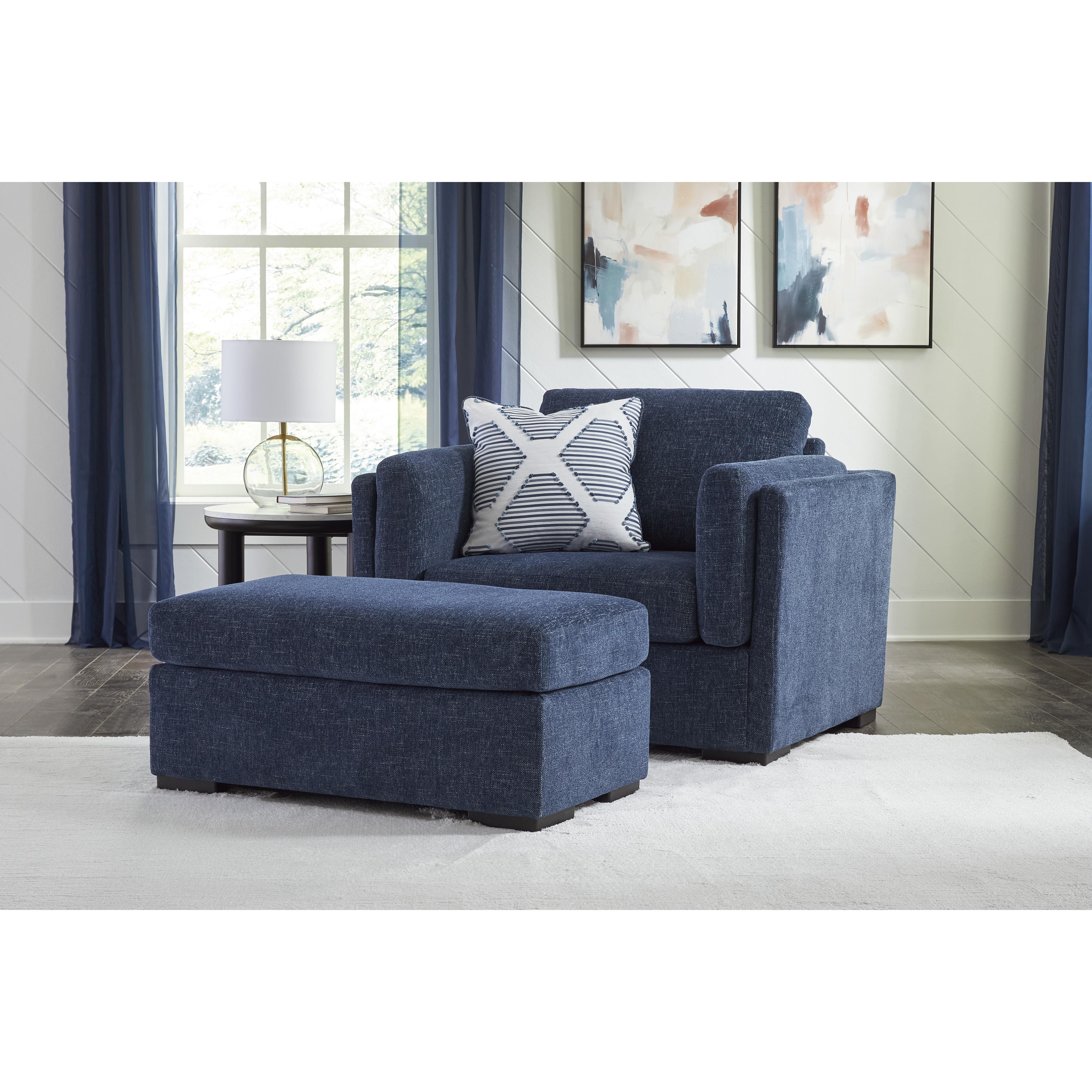  Manufacturer Color_Navy --  Benchcraft Evansley Stationary Fabric Chair IMAGE 6