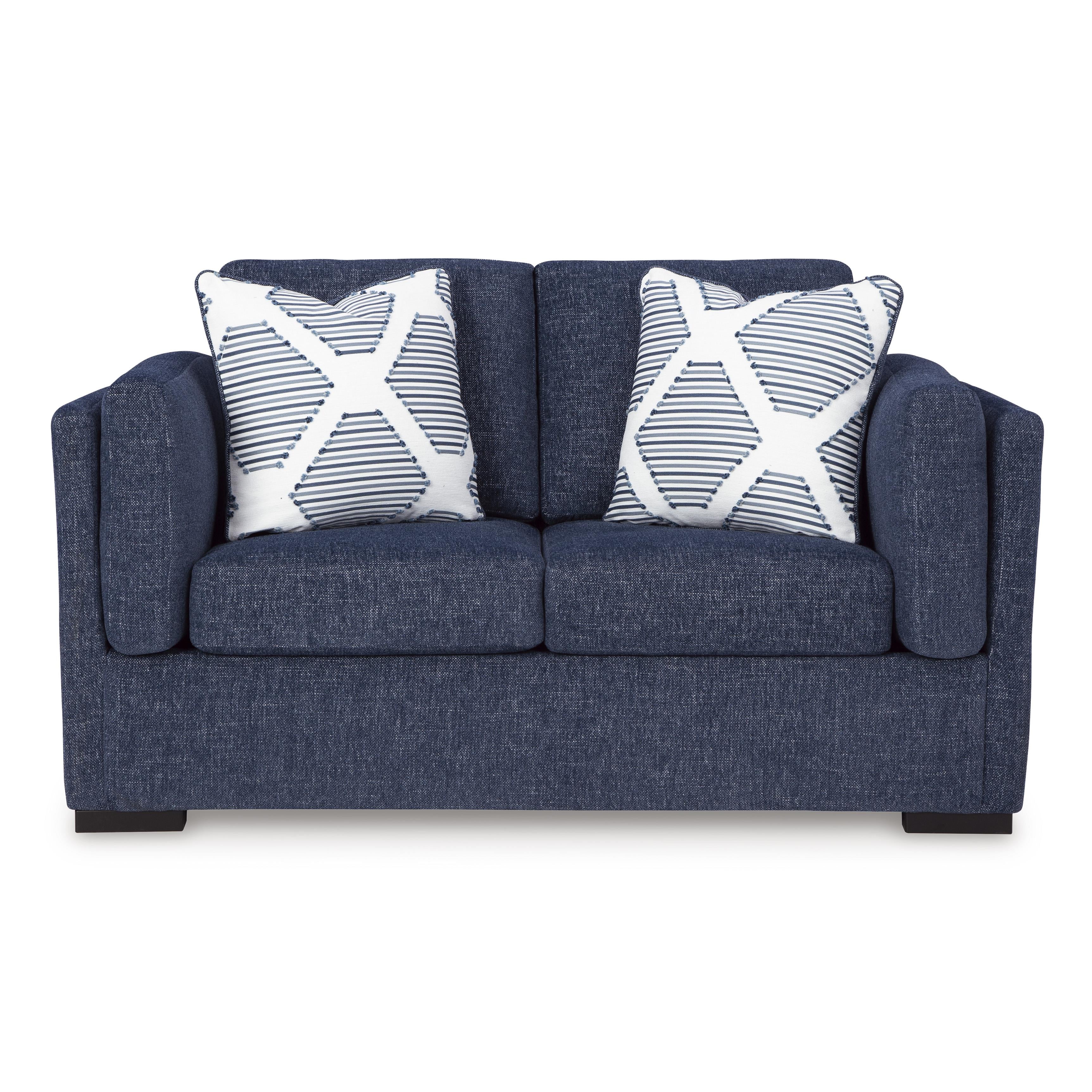  Manufacturer Color_Navy --  Benchcraft Evansley Stationary Fabric Loveseat IMAGE 2