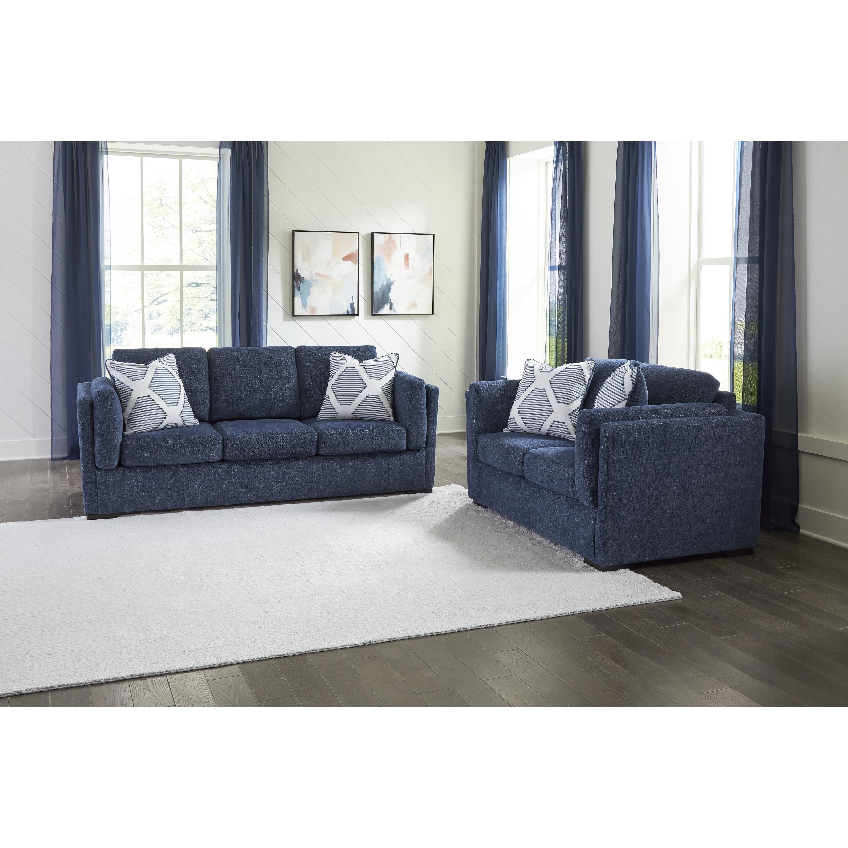  Manufacturer Color_Navy --  Benchcraft Evansley Stationary Fabric Sofa IMAGE 6