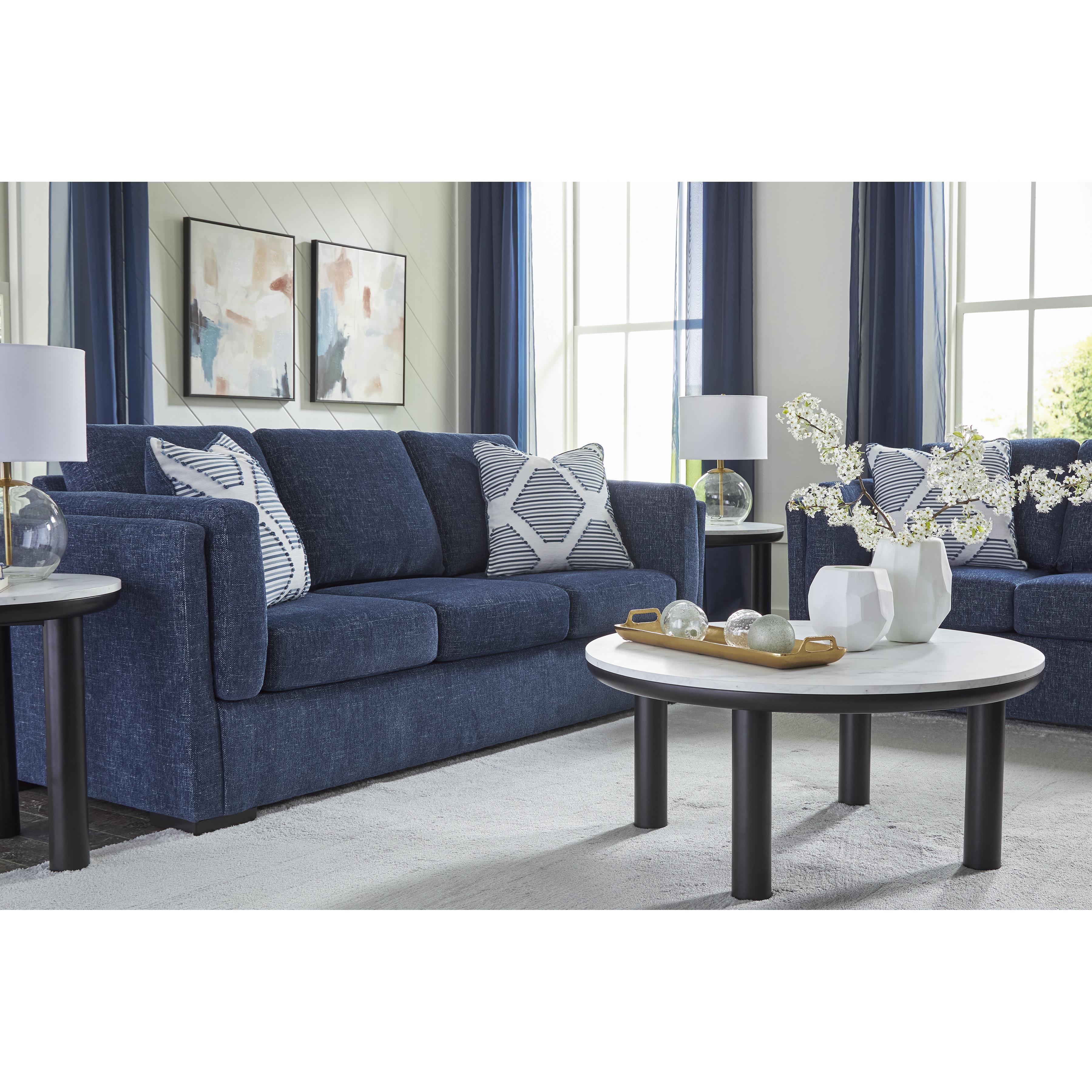  Manufacturer Color_Navy --  Benchcraft Evansley Stationary Fabric Sofa IMAGE 7