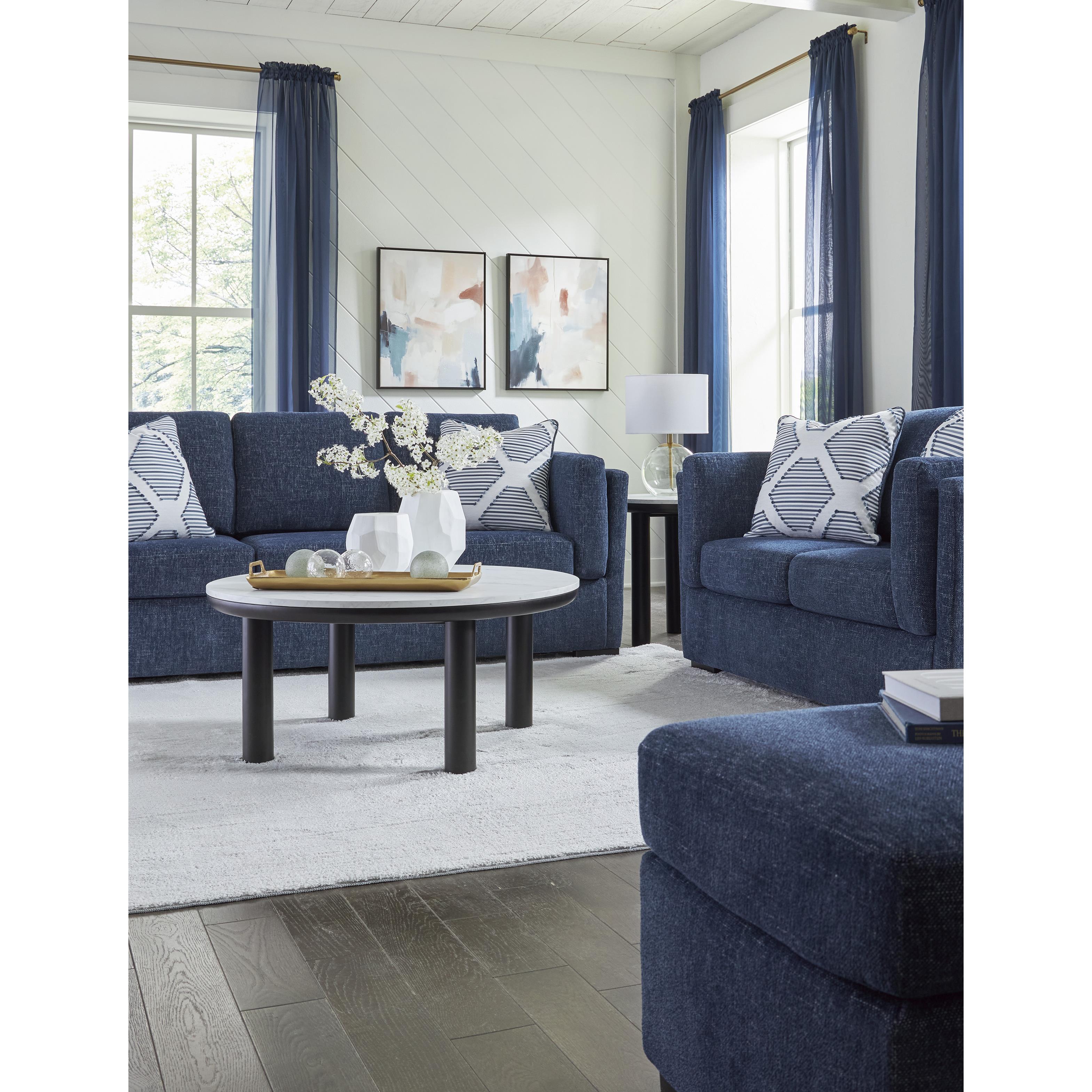  Manufacturer Color_Navy --  Benchcraft Evansley Stationary Fabric Sofa IMAGE 8