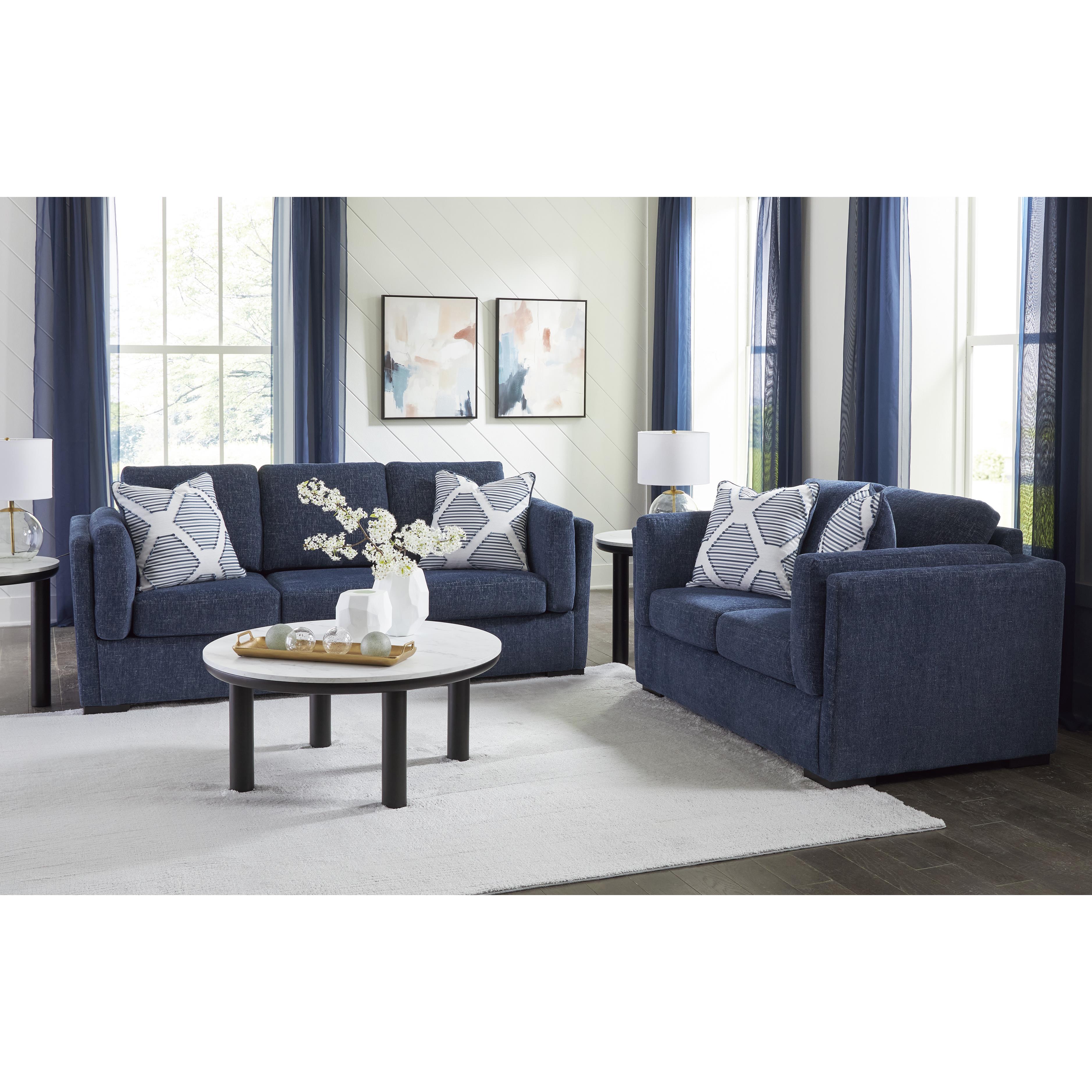  Manufacturer Color_Navy --  Benchcraft Evansley Stationary Fabric Sofa IMAGE 9