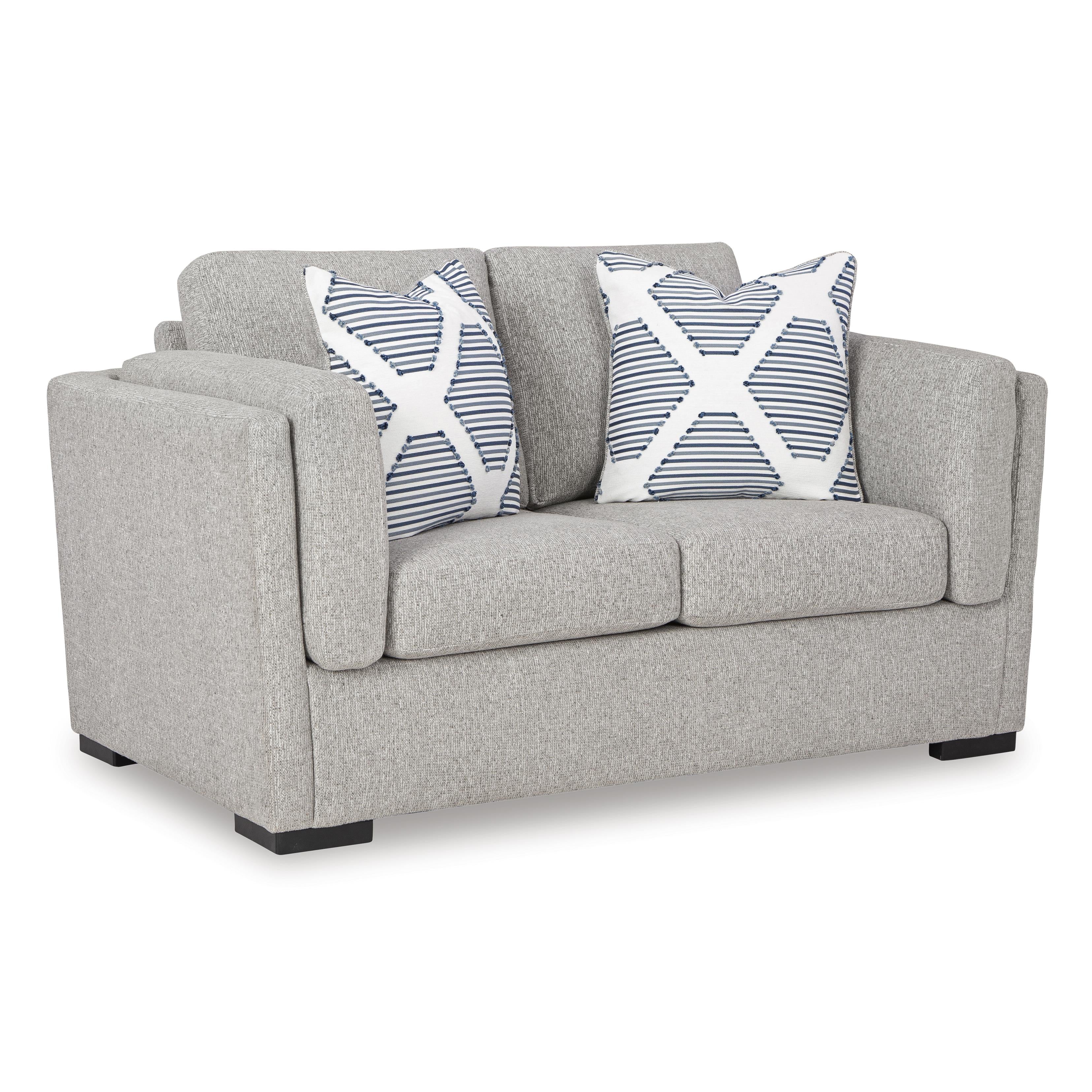  Manufacturer Color_Pewter --  Evansley 5450335 Loveseat IMAGE 1
