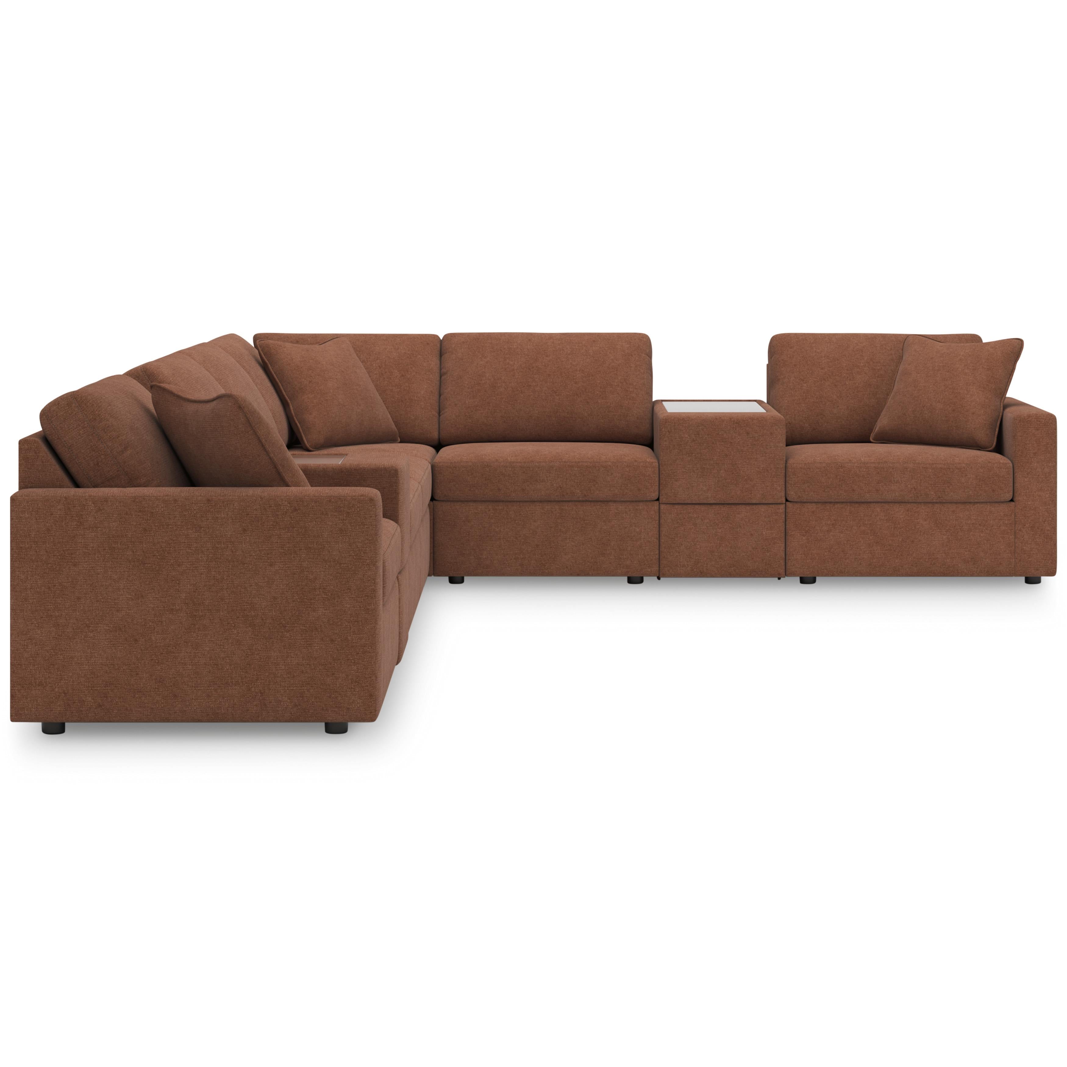  Manufacturer Color_Spice --  Signature Design by Ashley Modmax Fabric 8 pc Sectional IMAGE 2