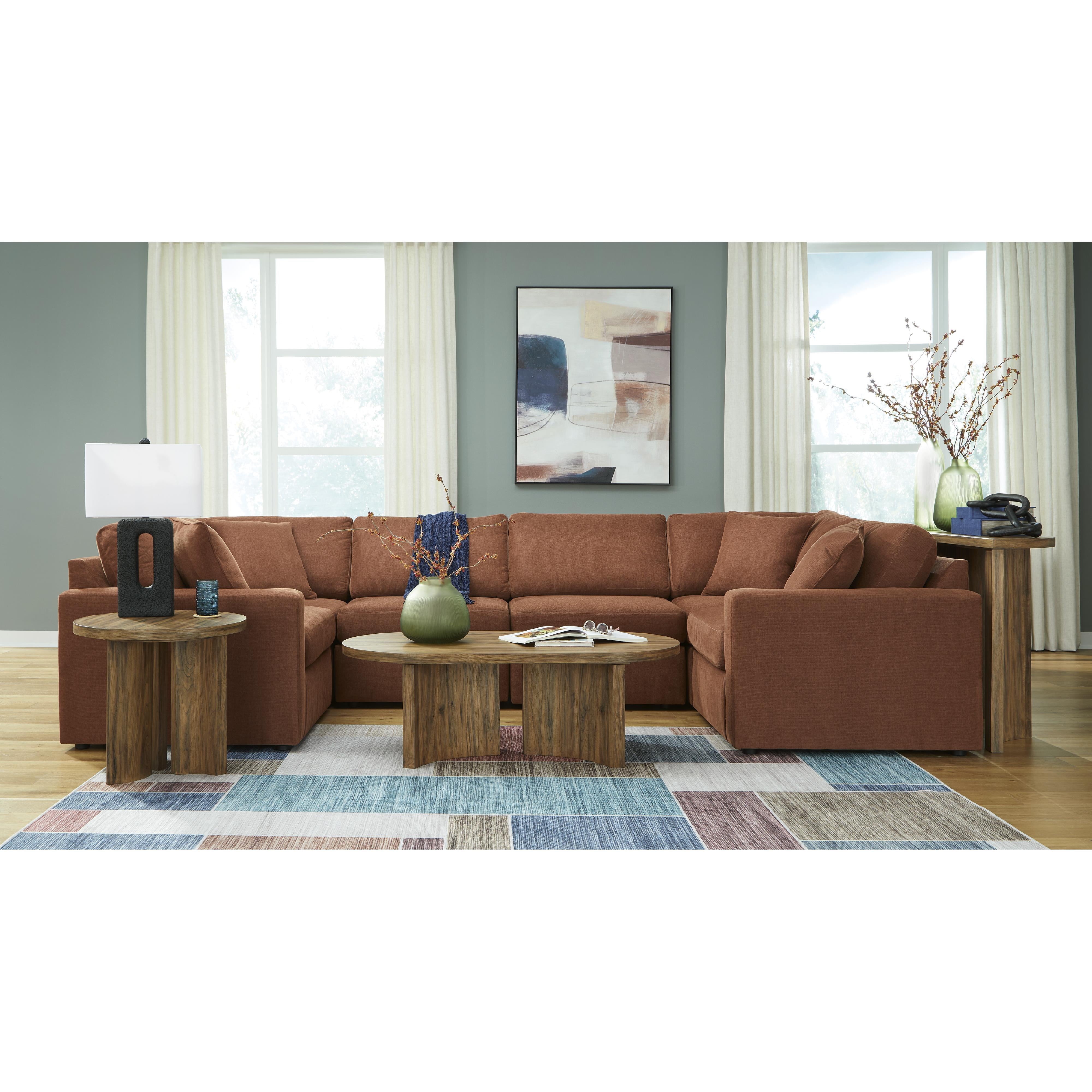  Manufacturer Color_Spice --  Signature Design by Ashley Modmax Fabric 6 pc Sectional IMAGE 3