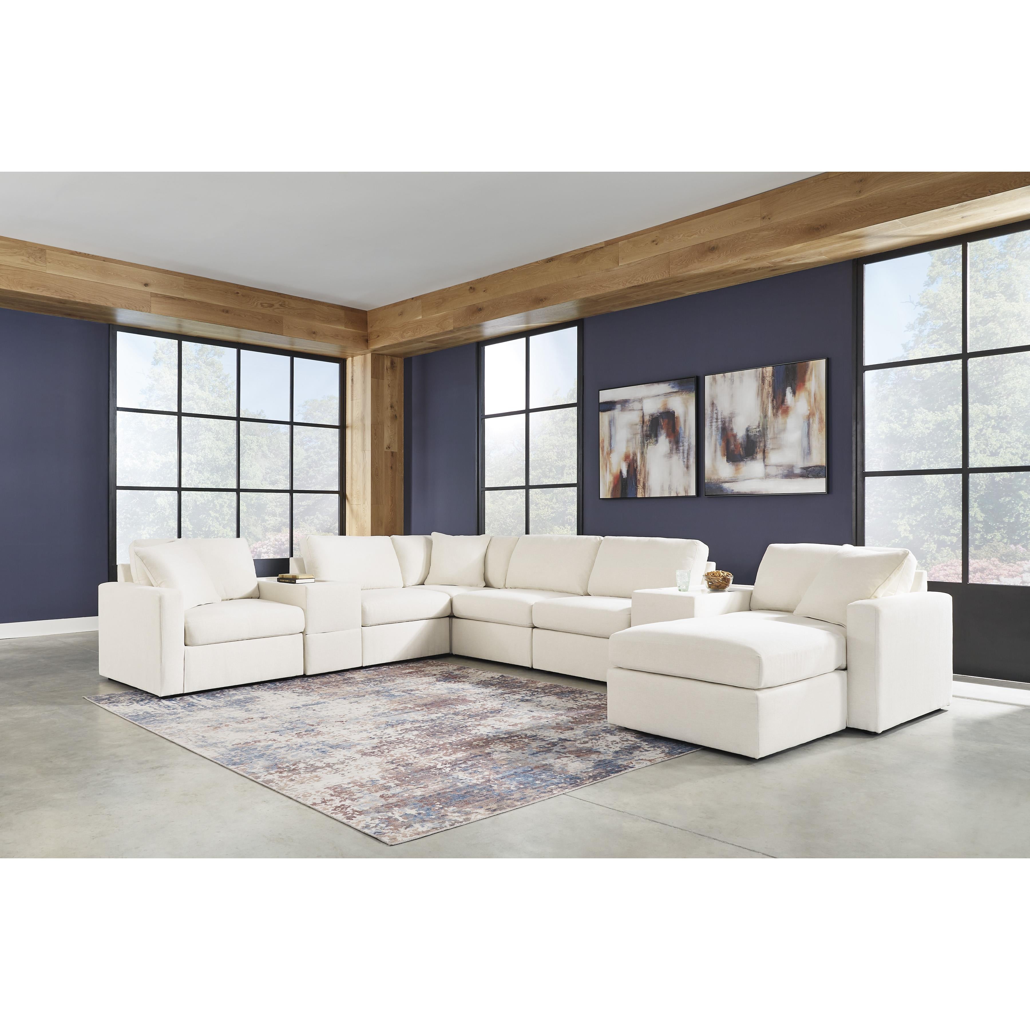  Manufacturer Color_Oyster --  Modmax 92103S11 8 pc Sectional with Storage Consoles IMAGE 2