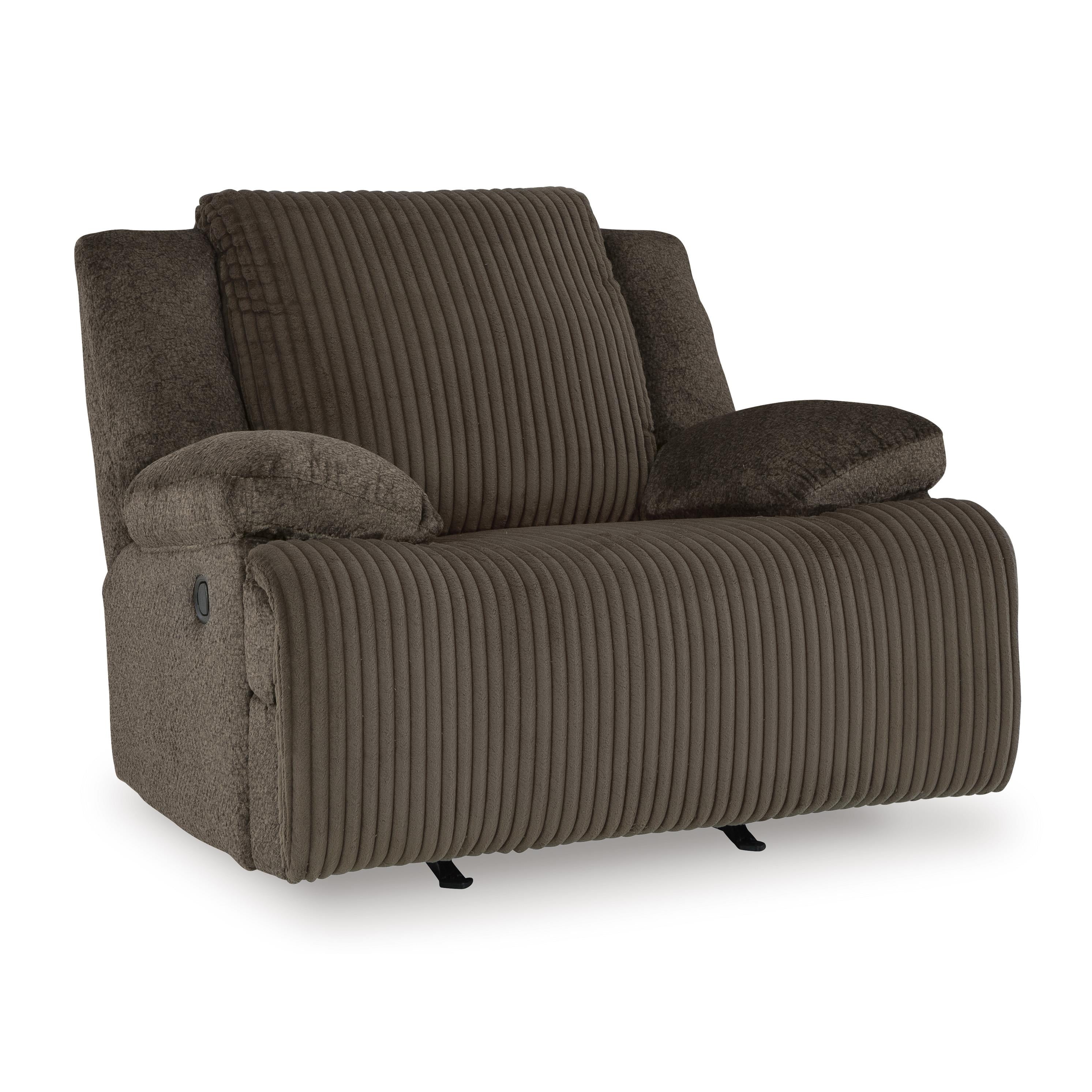  Manufacturer Color_Chocolate --  Signature Design by Ashley Top Tier Rocker Fabric Recliner IMAGE 1