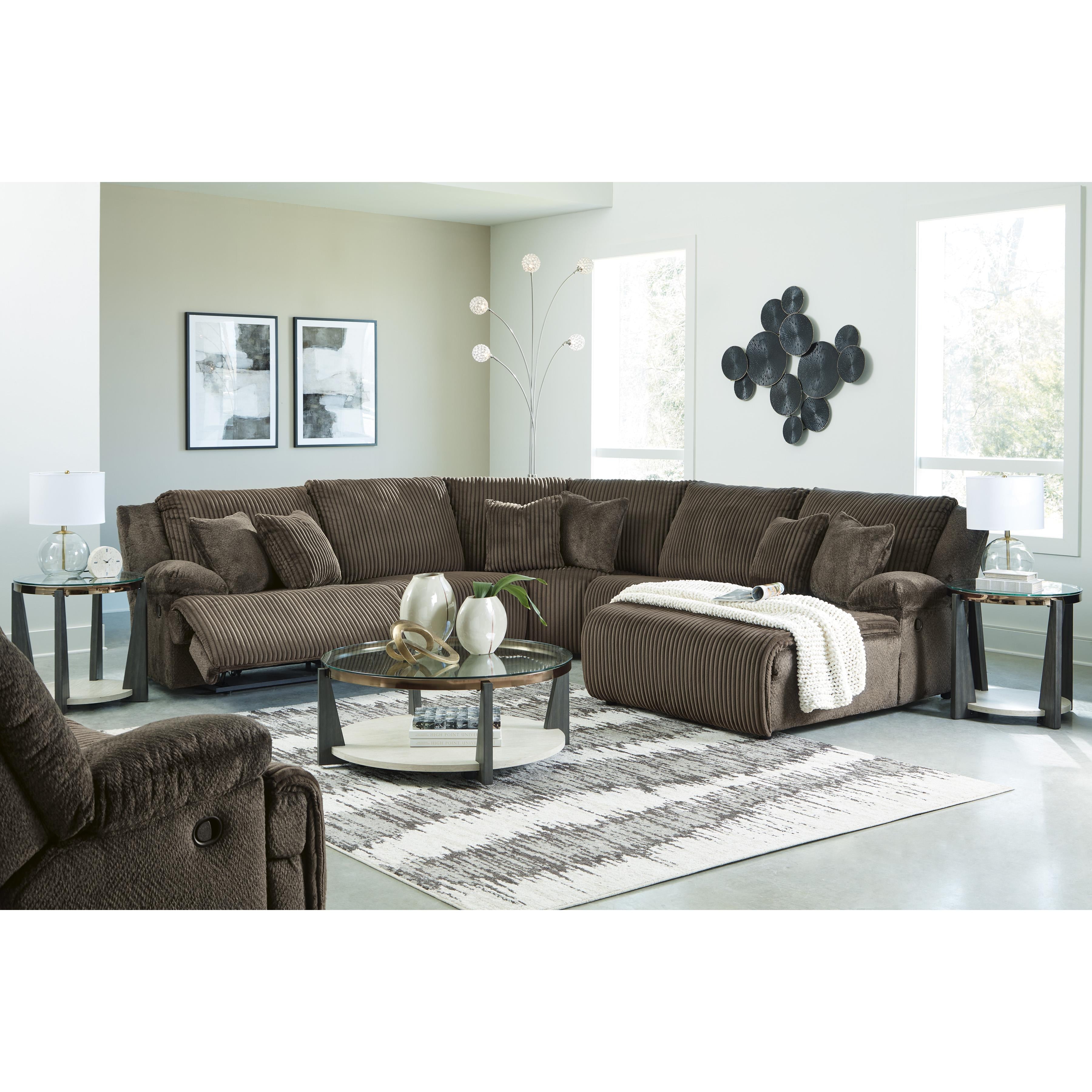  Manufacturer Color_Chocolate --  Signature Design by Ashley Top Tier Rocker Fabric Recliner IMAGE 11