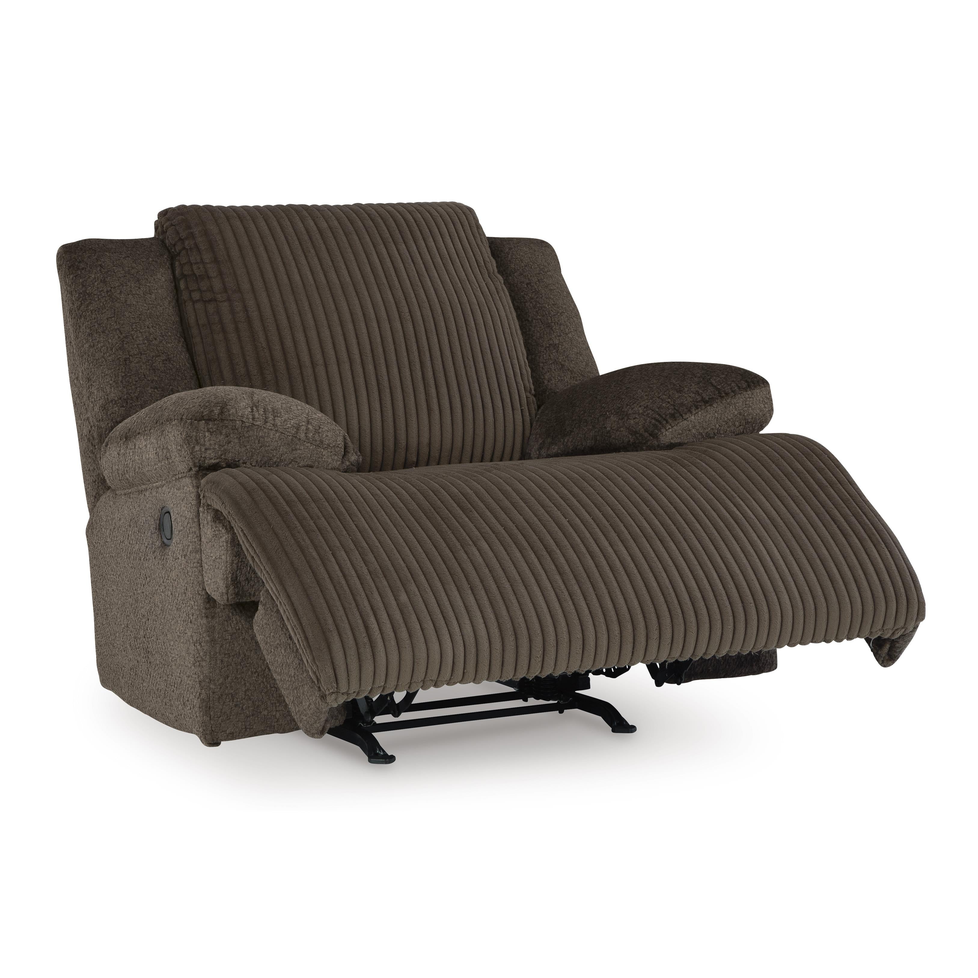  Manufacturer Color_Chocolate --  Signature Design by Ashley Top Tier Rocker Fabric Recliner IMAGE 2