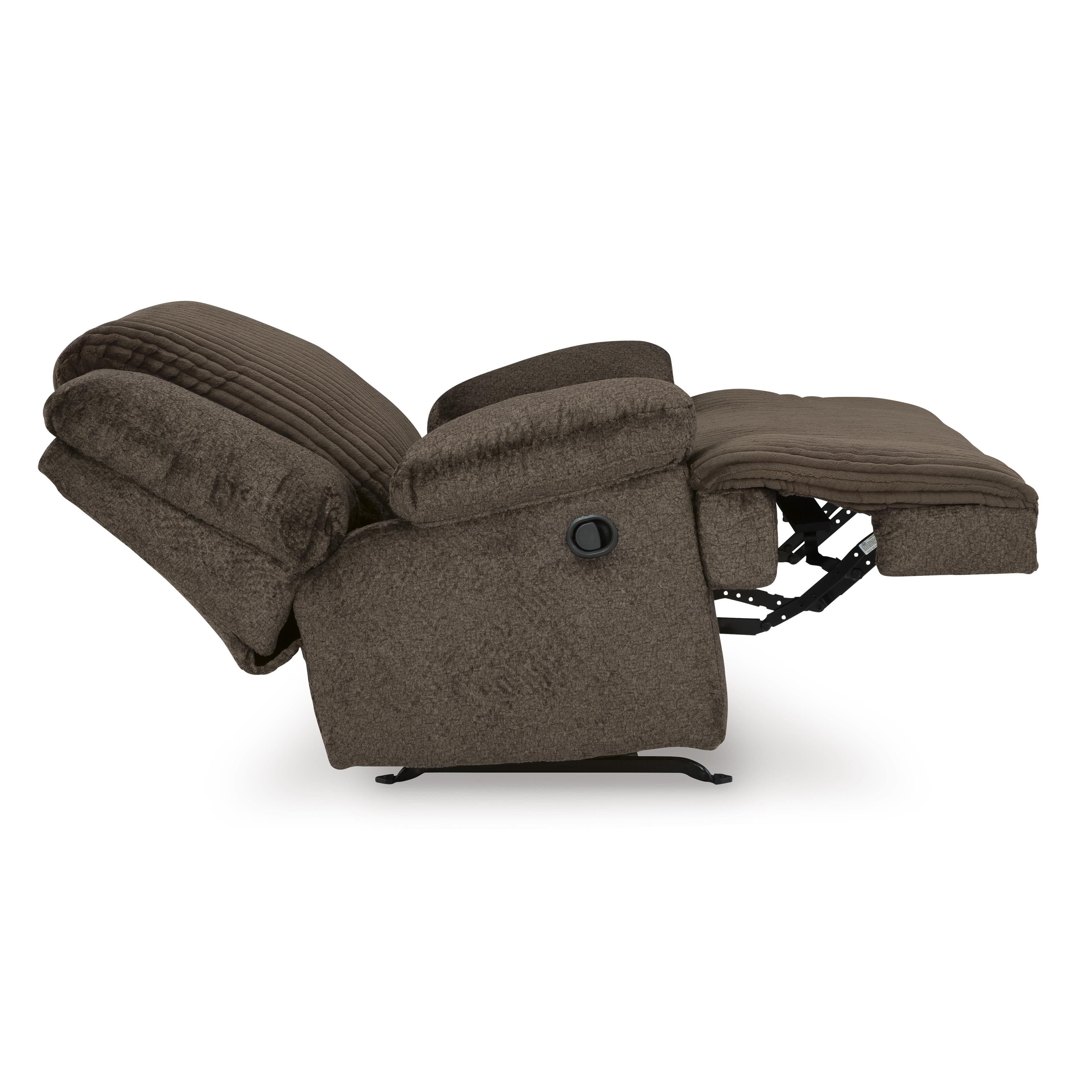  Manufacturer Color_Chocolate --  Signature Design by Ashley Top Tier Rocker Fabric Recliner IMAGE 5
