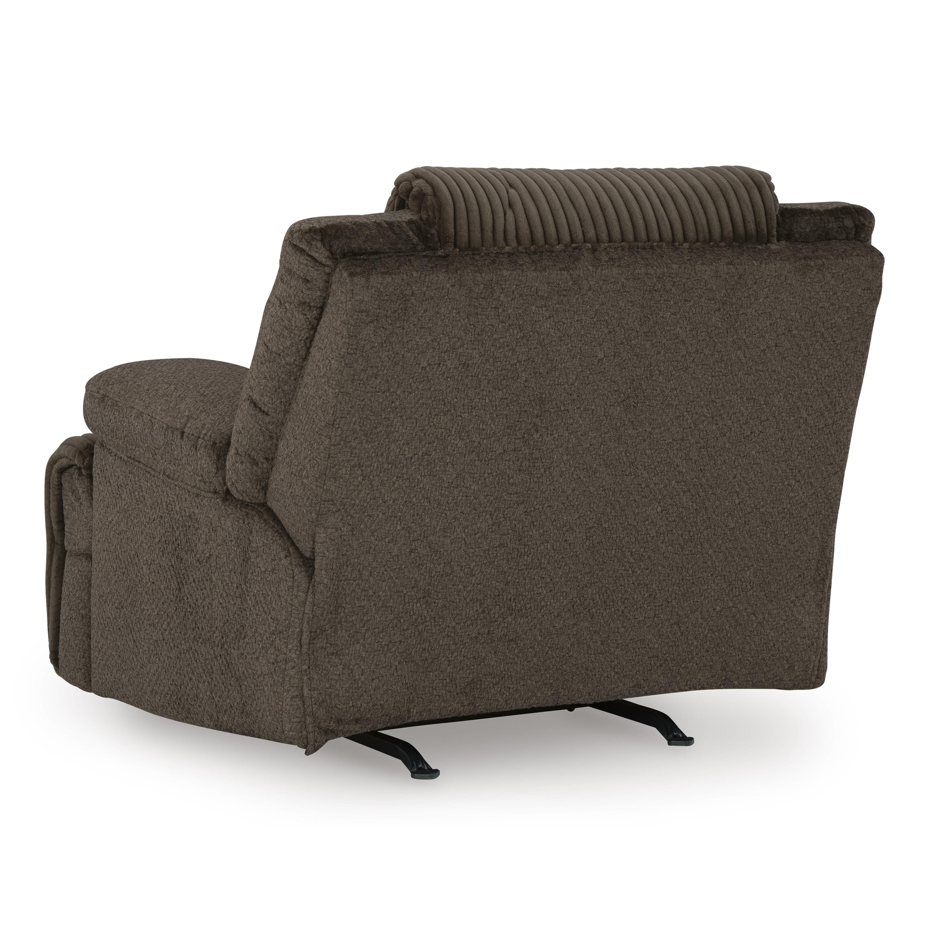  Manufacturer Color_Chocolate --  Signature Design by Ashley Top Tier Rocker Fabric Recliner IMAGE 7