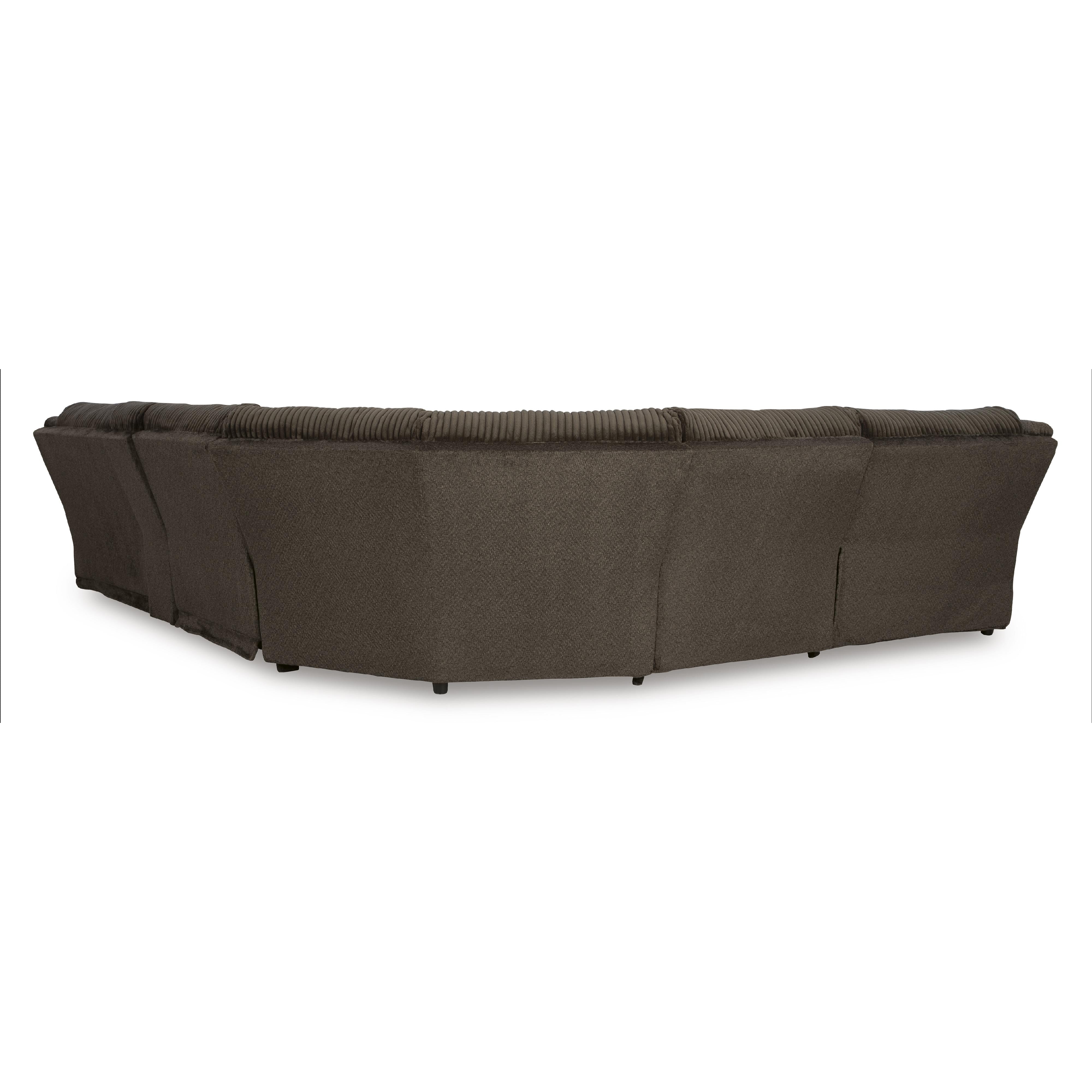  Manufacturer Color_Chocolate --  Signature Design by Ashley Top Tier Reclining Fabric 6 pc Sectional IMAGE 3