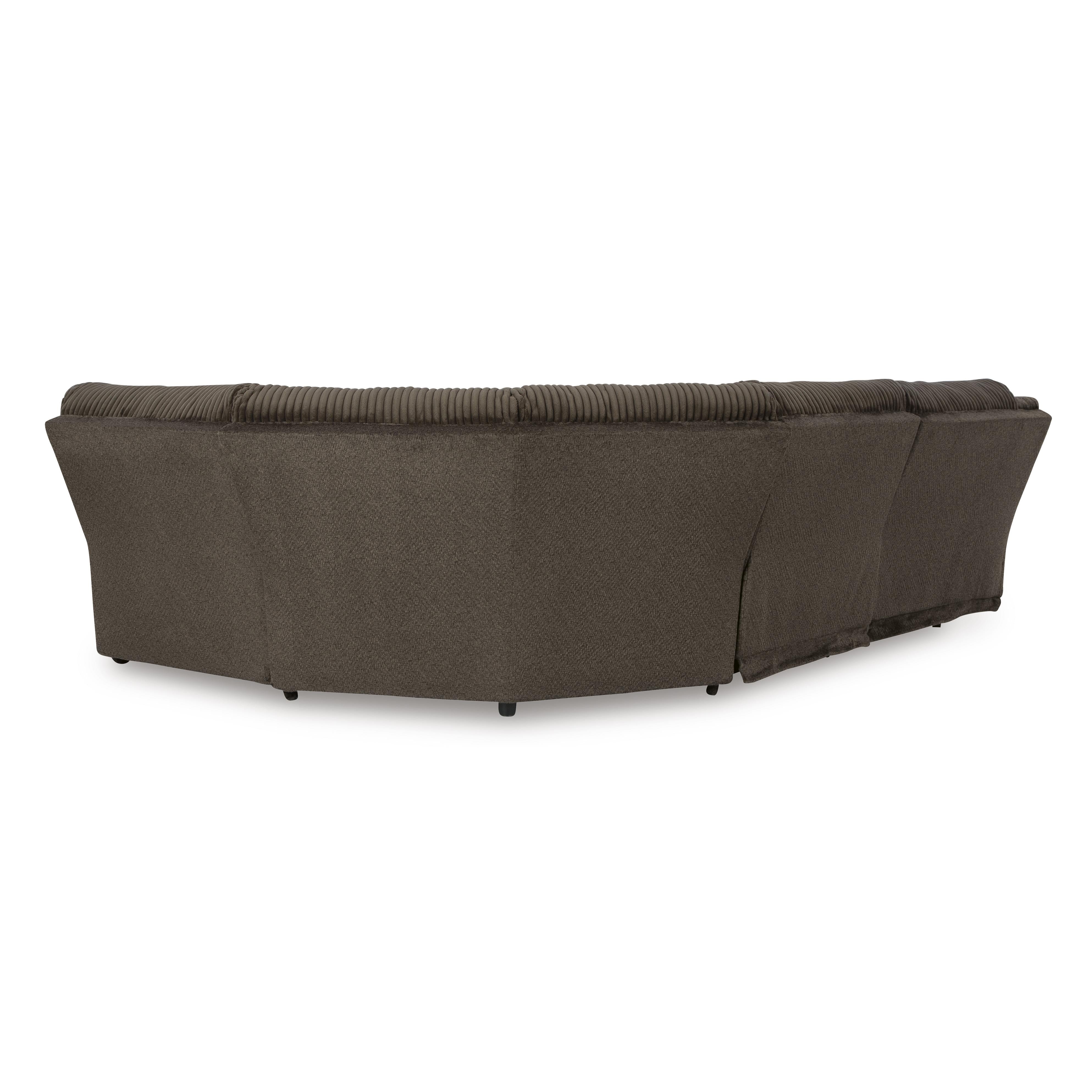  Manufacturer Color_Chocolate --  Signature Design by Ashley Top Tier Reclining Fabric 5 pc Sectional IMAGE 4