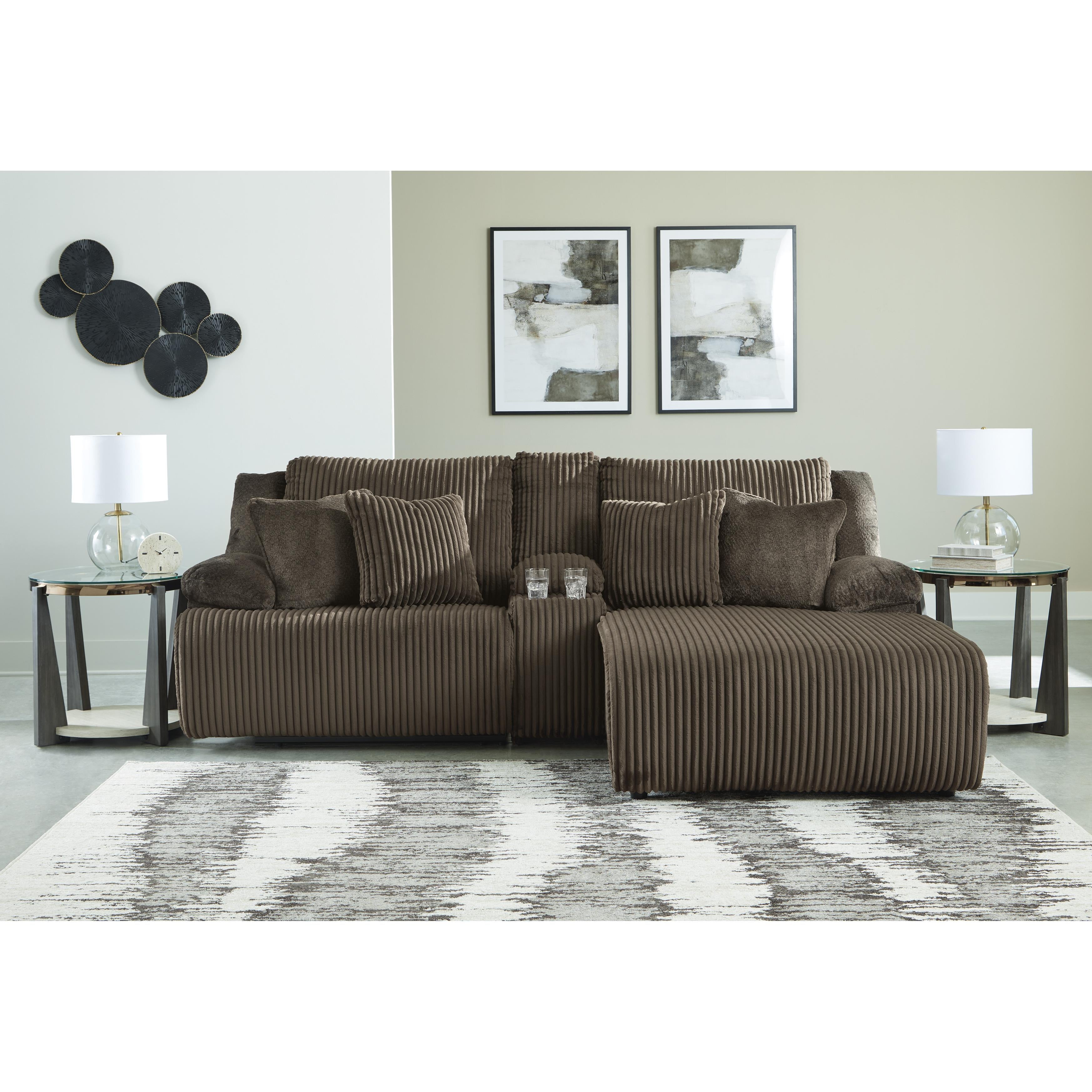  Manufacturer Color_Chocolate --  Signature Design by Ashley Top Tier Reclining Fabric Sofa IMAGE 2