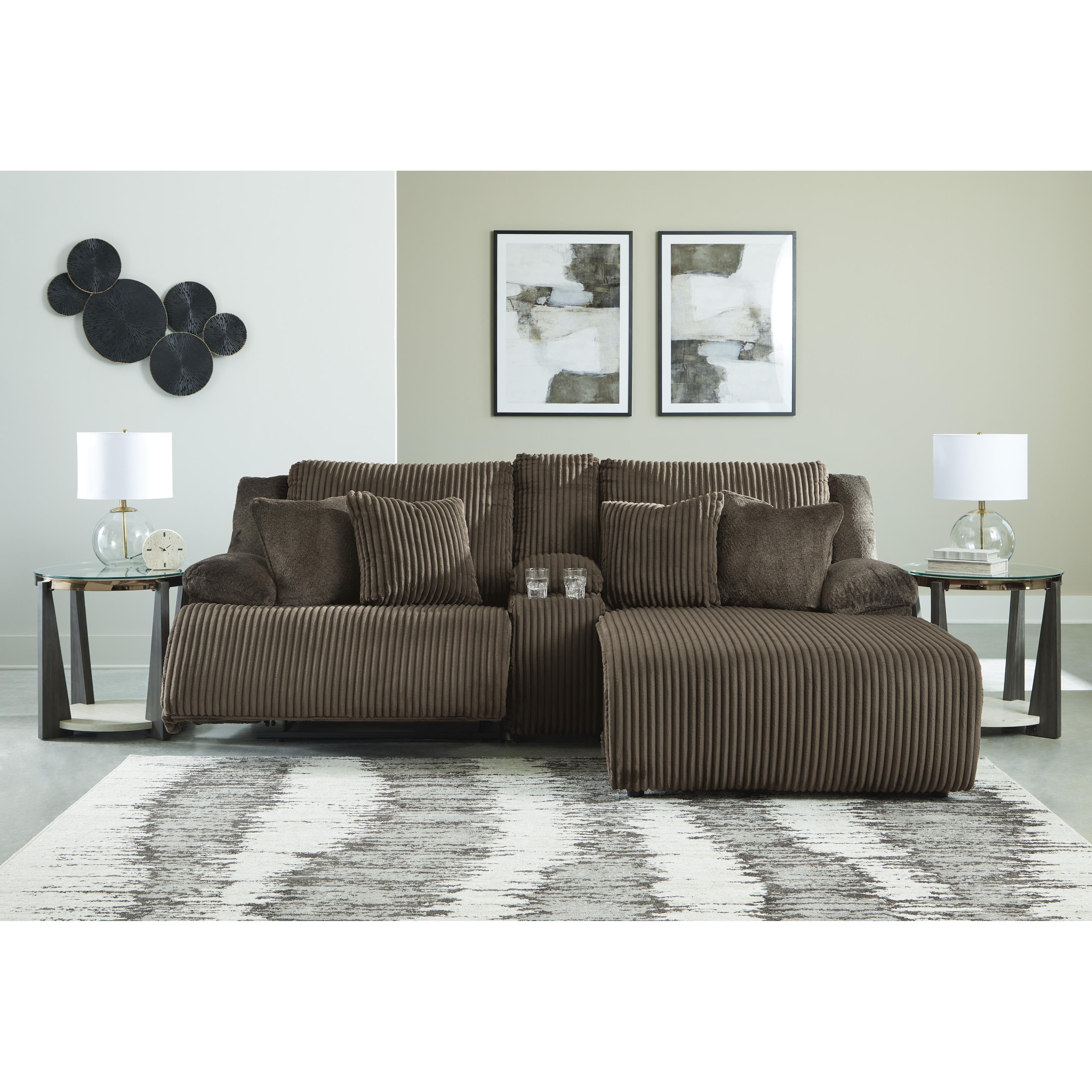  Manufacturer Color_Chocolate --  Signature Design by Ashley Top Tier Reclining Fabric Sofa IMAGE 3