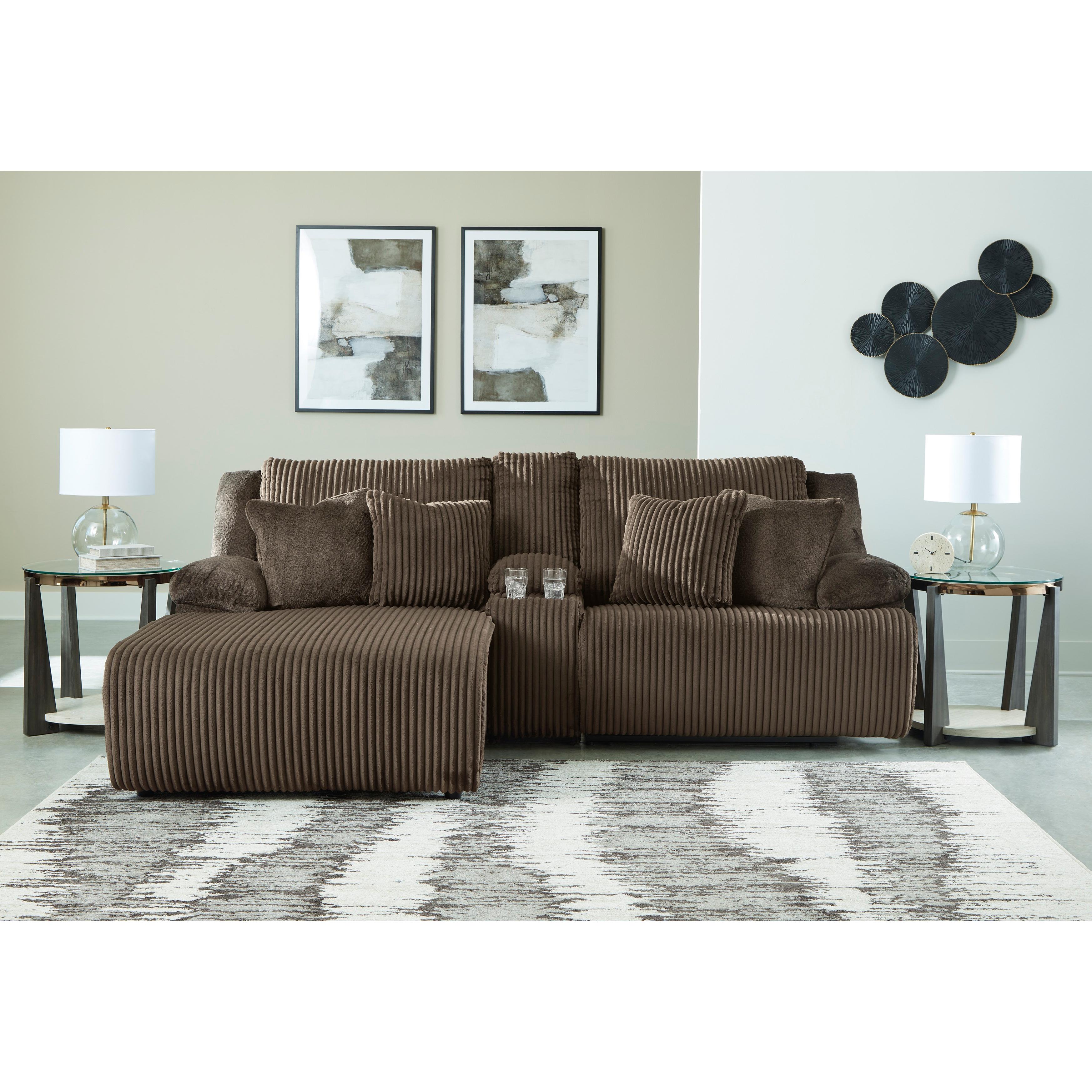  Manufacturer Color_Chocolate --  Signature Design by Ashley Top Tier Reclining Fabric Sofa IMAGE 2