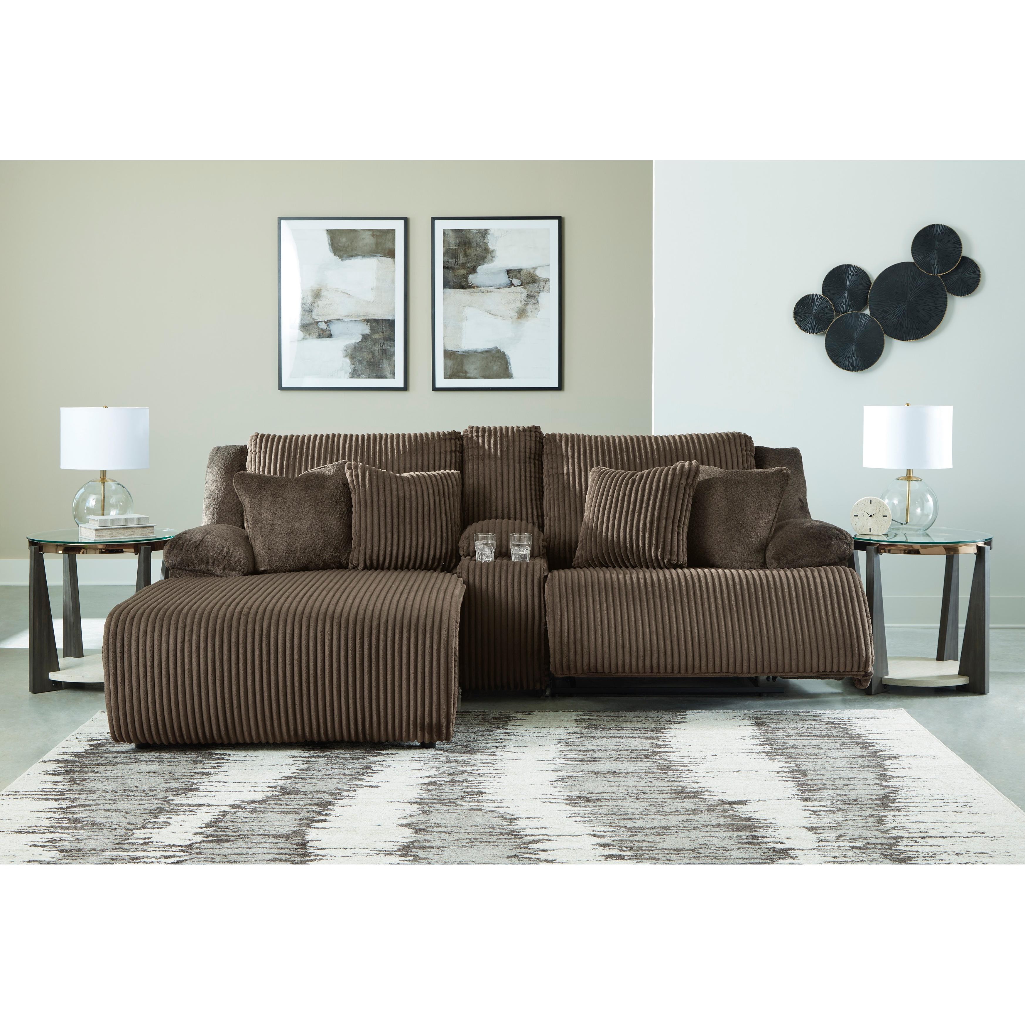  Manufacturer Color_Chocolate --  Signature Design by Ashley Top Tier Reclining Fabric Sofa IMAGE 3