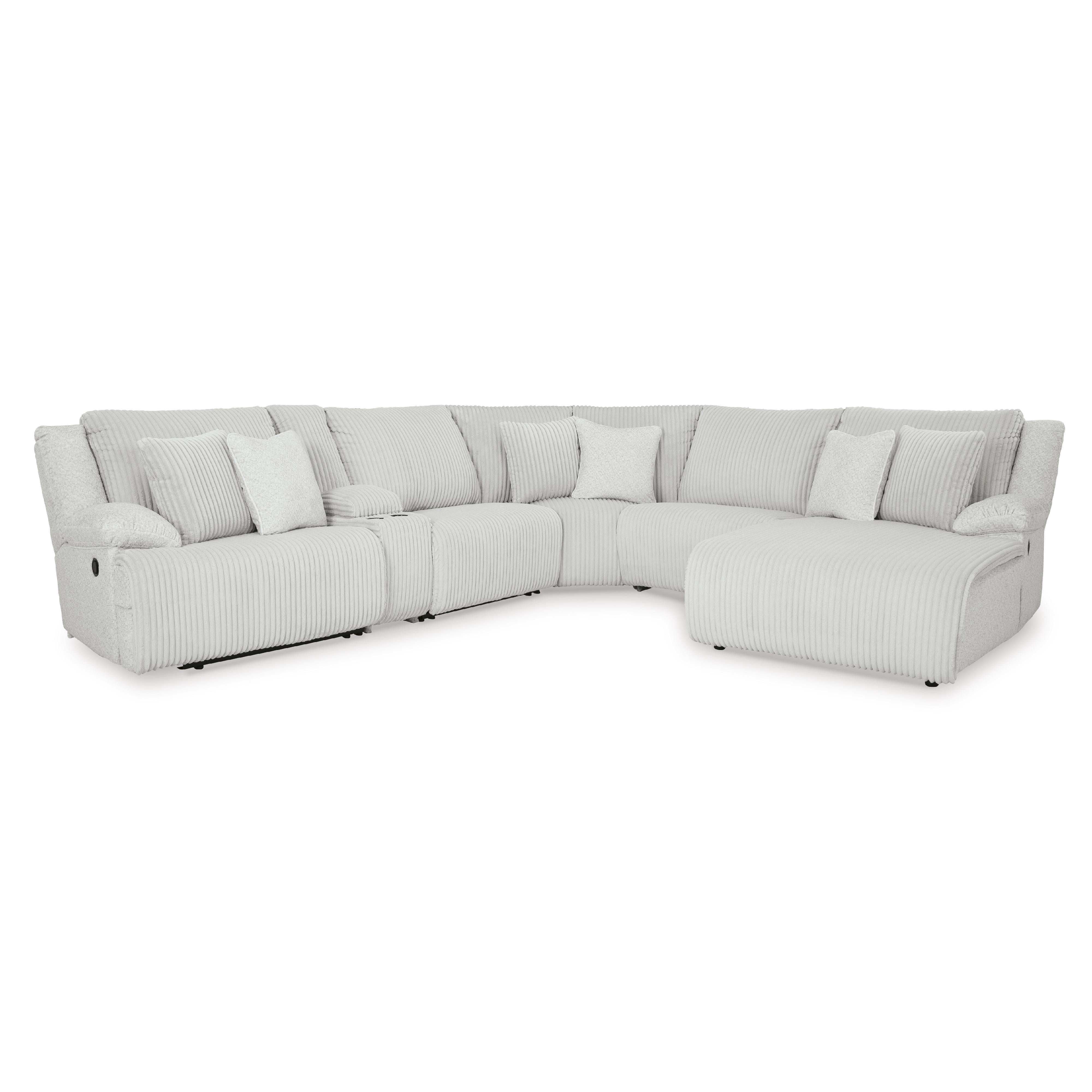  Manufacturer Color_Alloy --  Top Tier 92706S1 6 pc Reclining Sectional with Chaise IMAGE 1