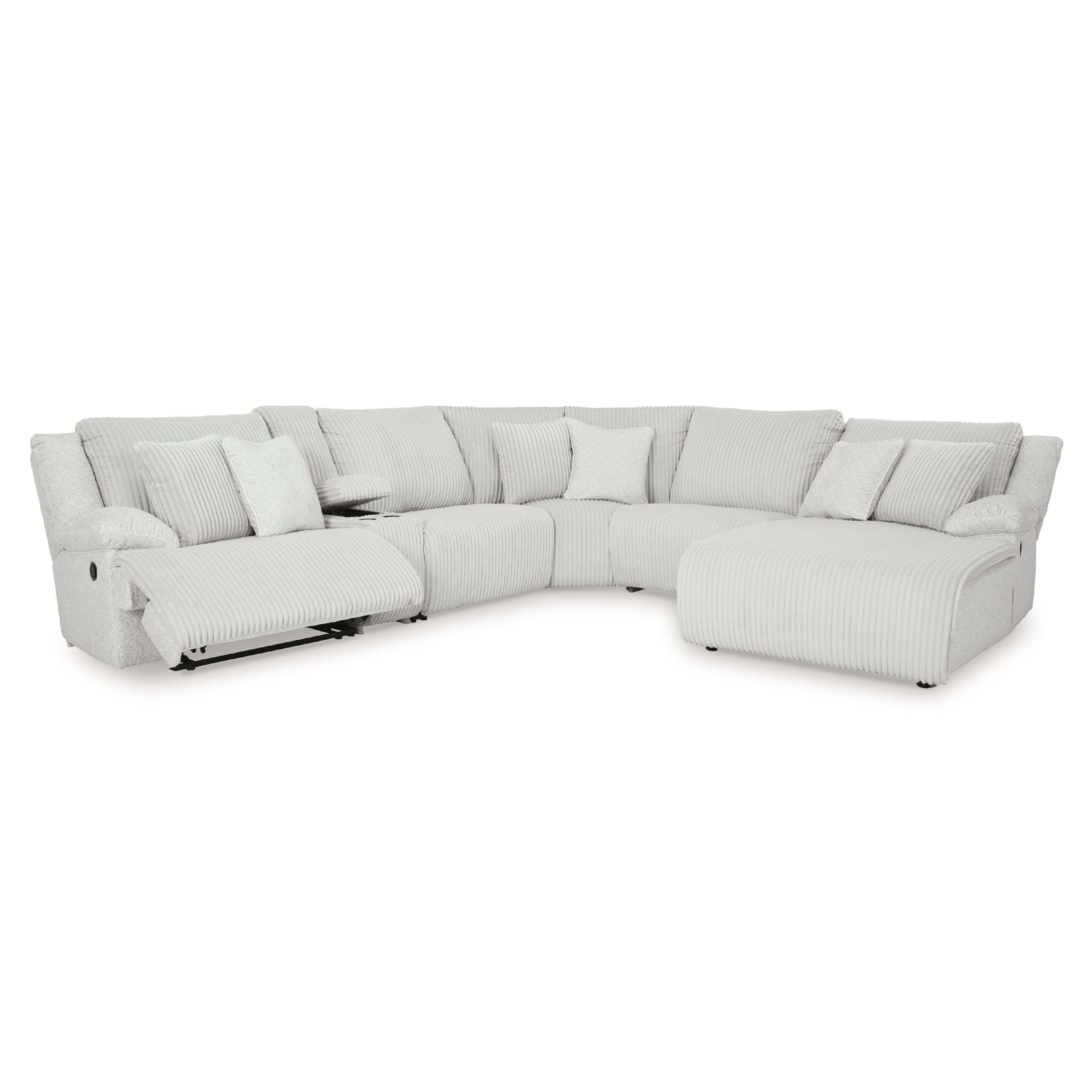  Manufacturer Color_Alloy --  Top Tier 92706S1 6 pc Reclining Sectional with Chaise IMAGE 2