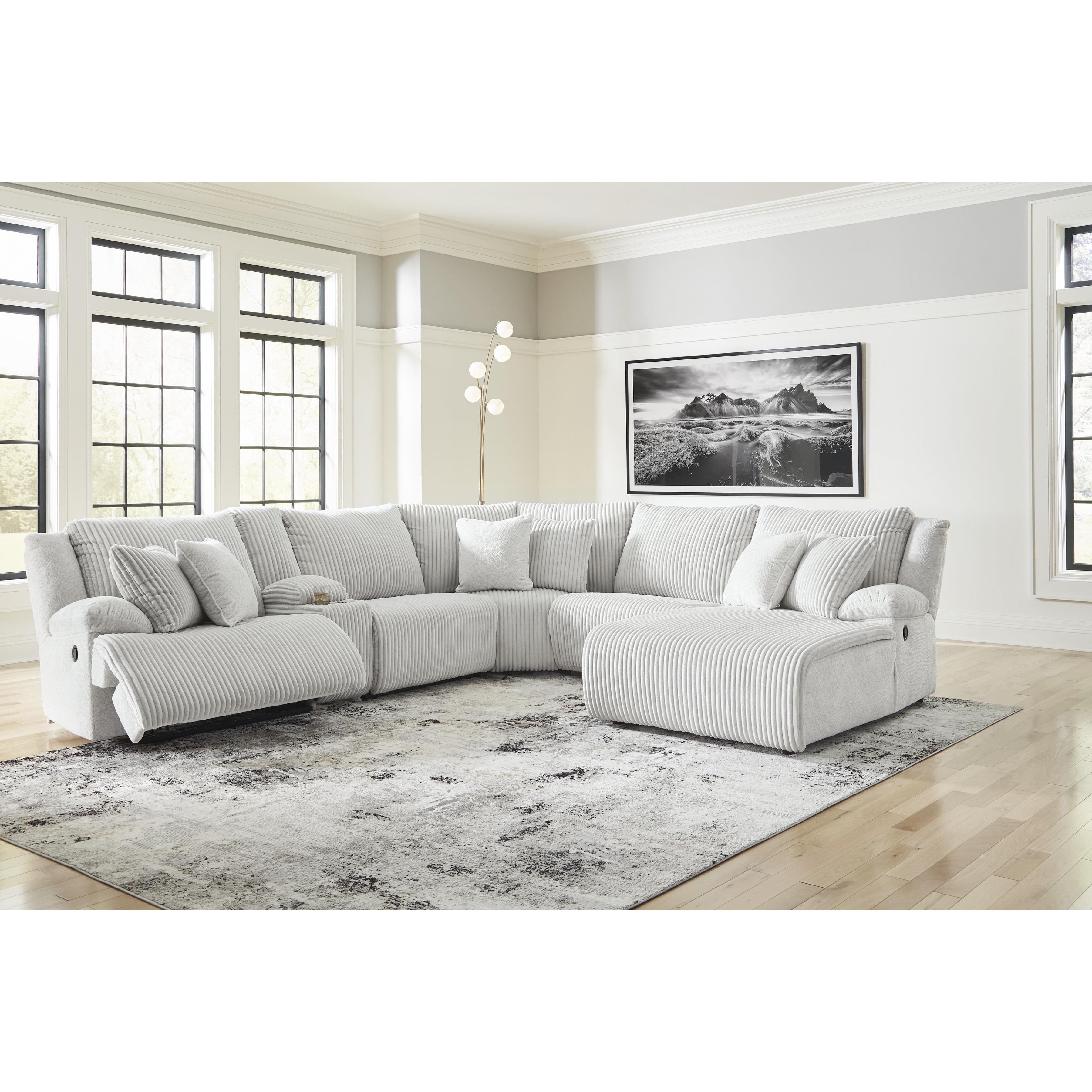  Manufacturer Color_Alloy --  Top Tier 92706S1 6 pc Reclining Sectional with Chaise IMAGE 4