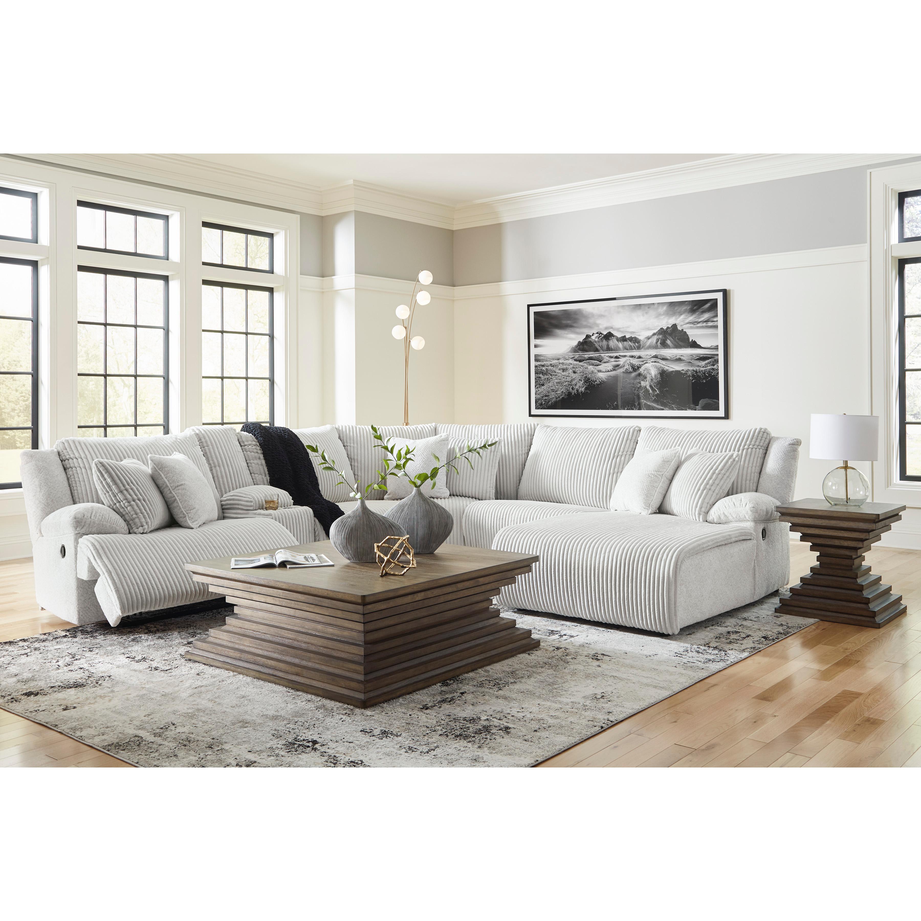  Manufacturer Color_Alloy --  Top Tier 92706S1 6 pc Reclining Sectional with Chaise IMAGE 5