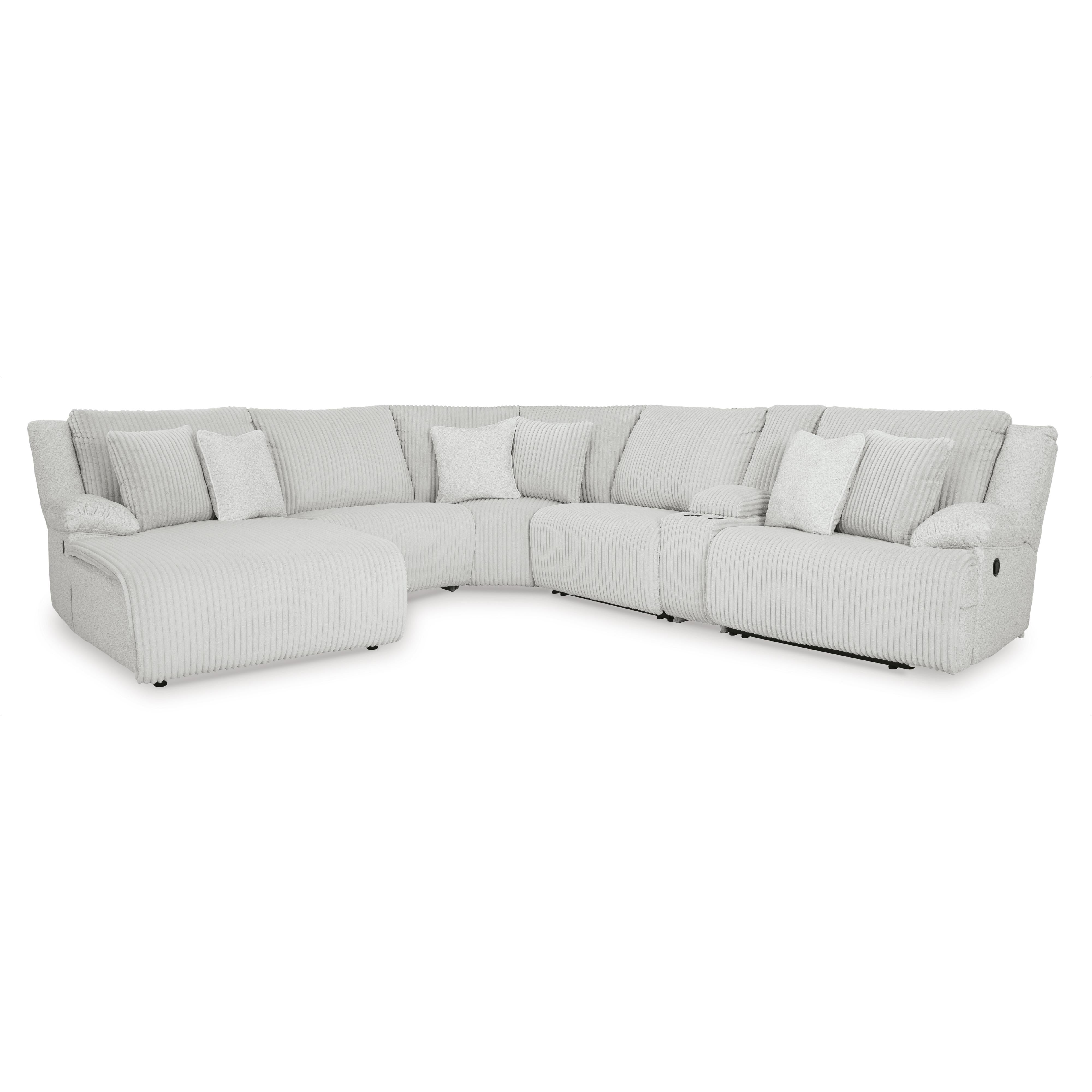  Manufacturer Color_Alloy --  Top Tier 92706S2 6 pc Reclining Sectional with Chaise IMAGE 1