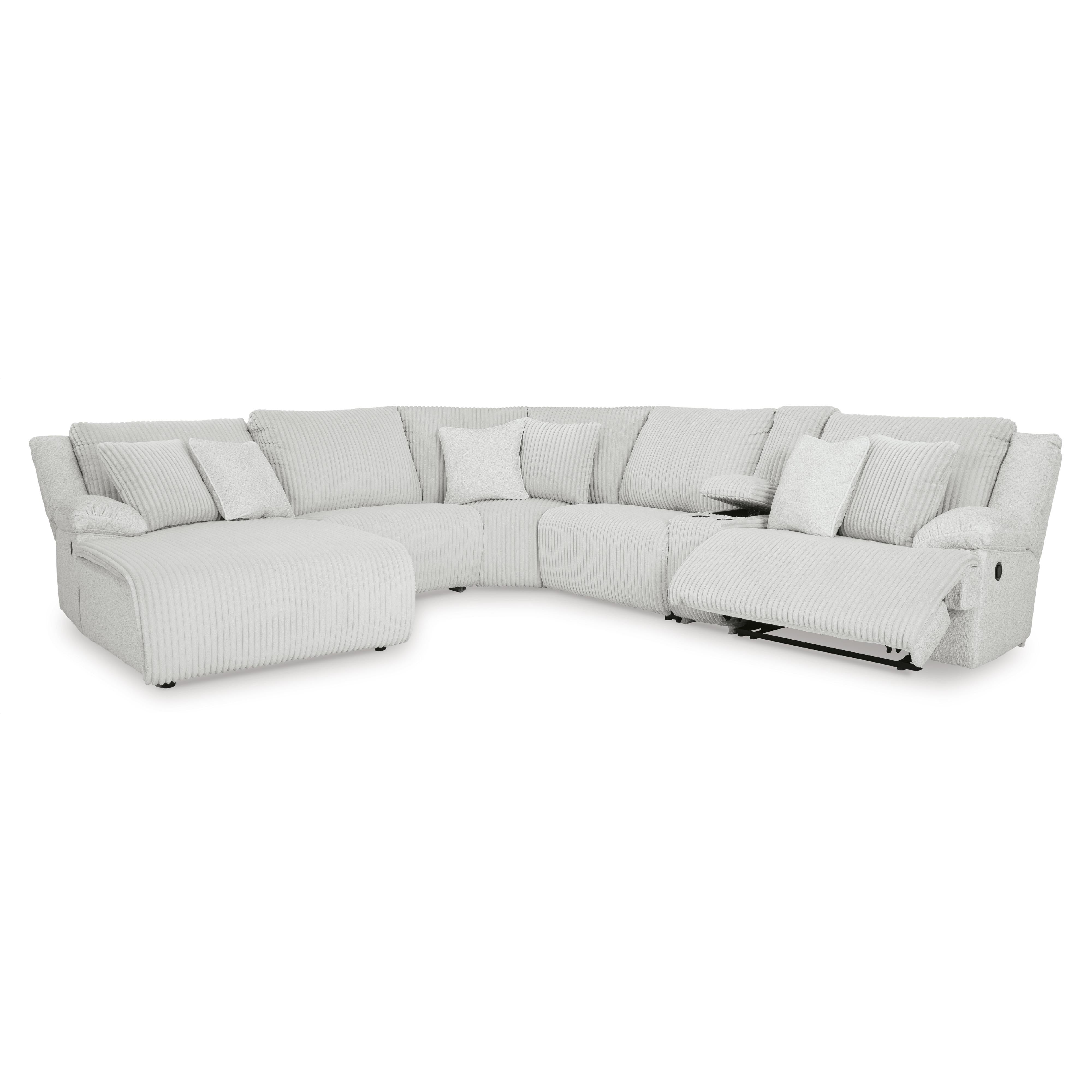  Manufacturer Color_Alloy --  Top Tier 92706S2 6 pc Reclining Sectional with Chaise IMAGE 2