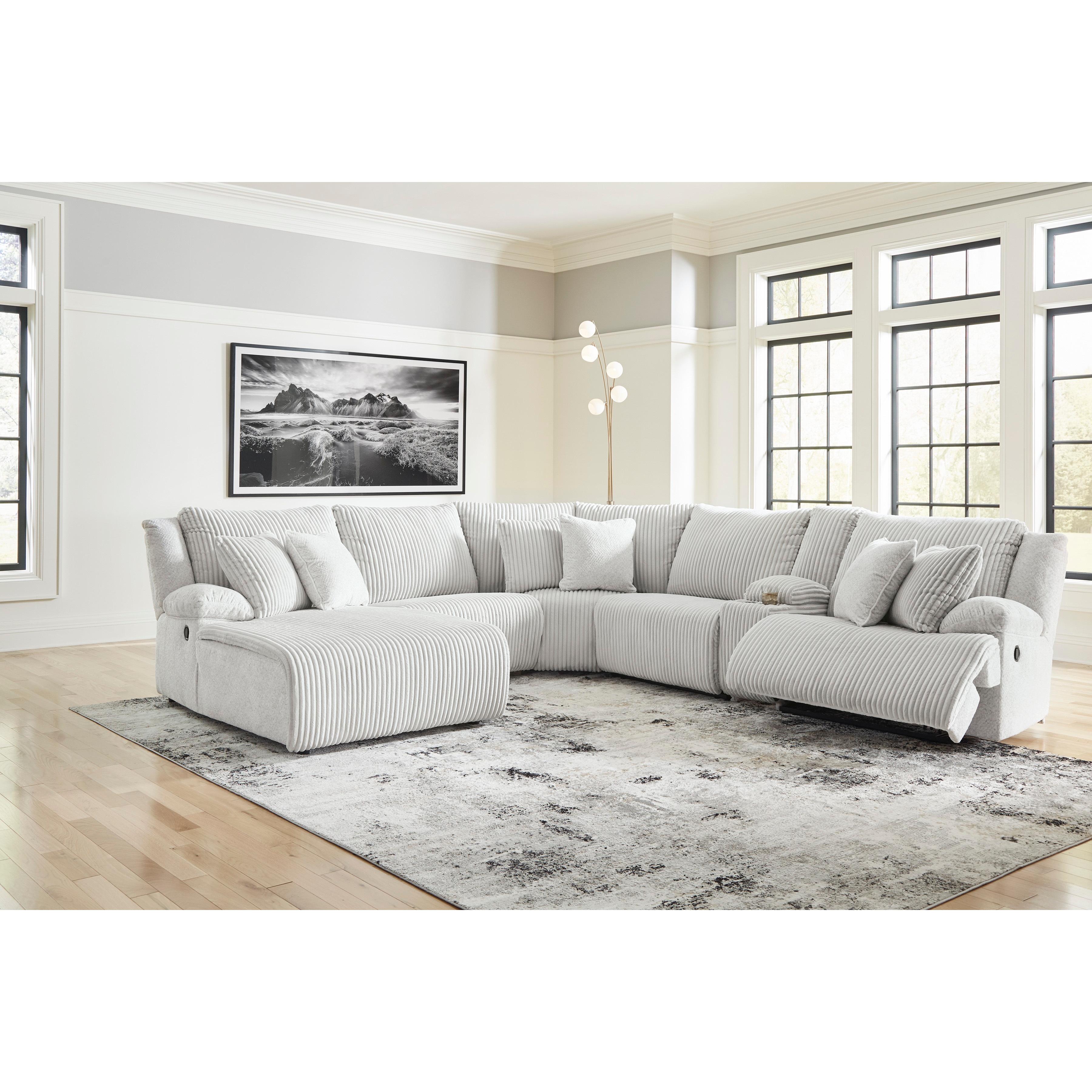  Manufacturer Color_Alloy --  Top Tier 92706S2 6 pc Reclining Sectional with Chaise IMAGE 4
