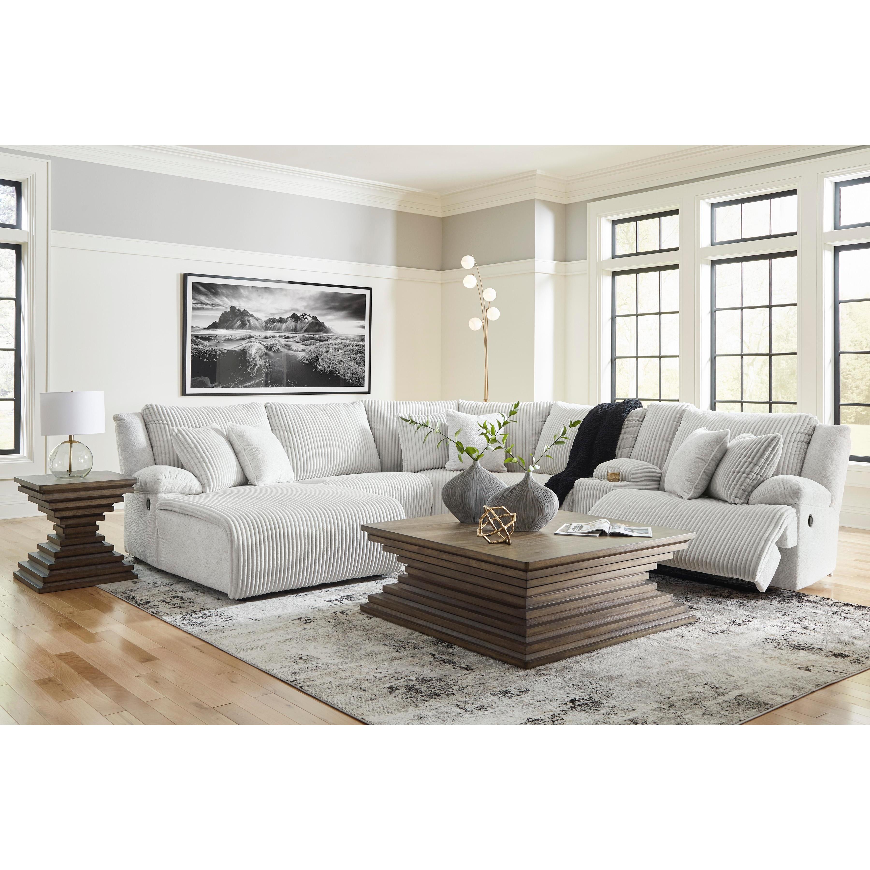  Manufacturer Color_Alloy --  Top Tier 92706S2 6 pc Reclining Sectional with Chaise IMAGE 5