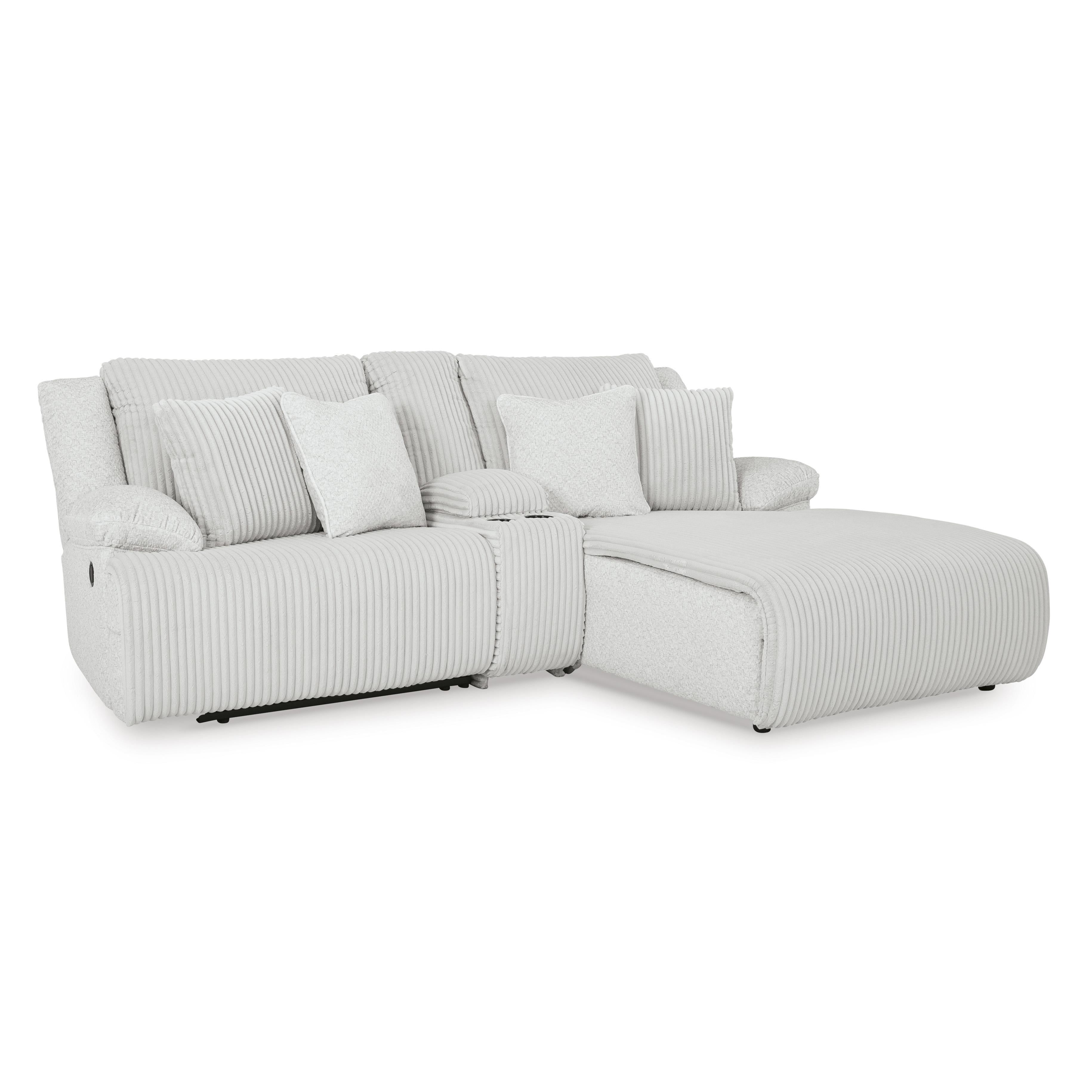  Manufacturer Color_Alloy --  Top Tier 92706S4 3 pc Reclining Sectional Sofa with Chaise IMAGE 1