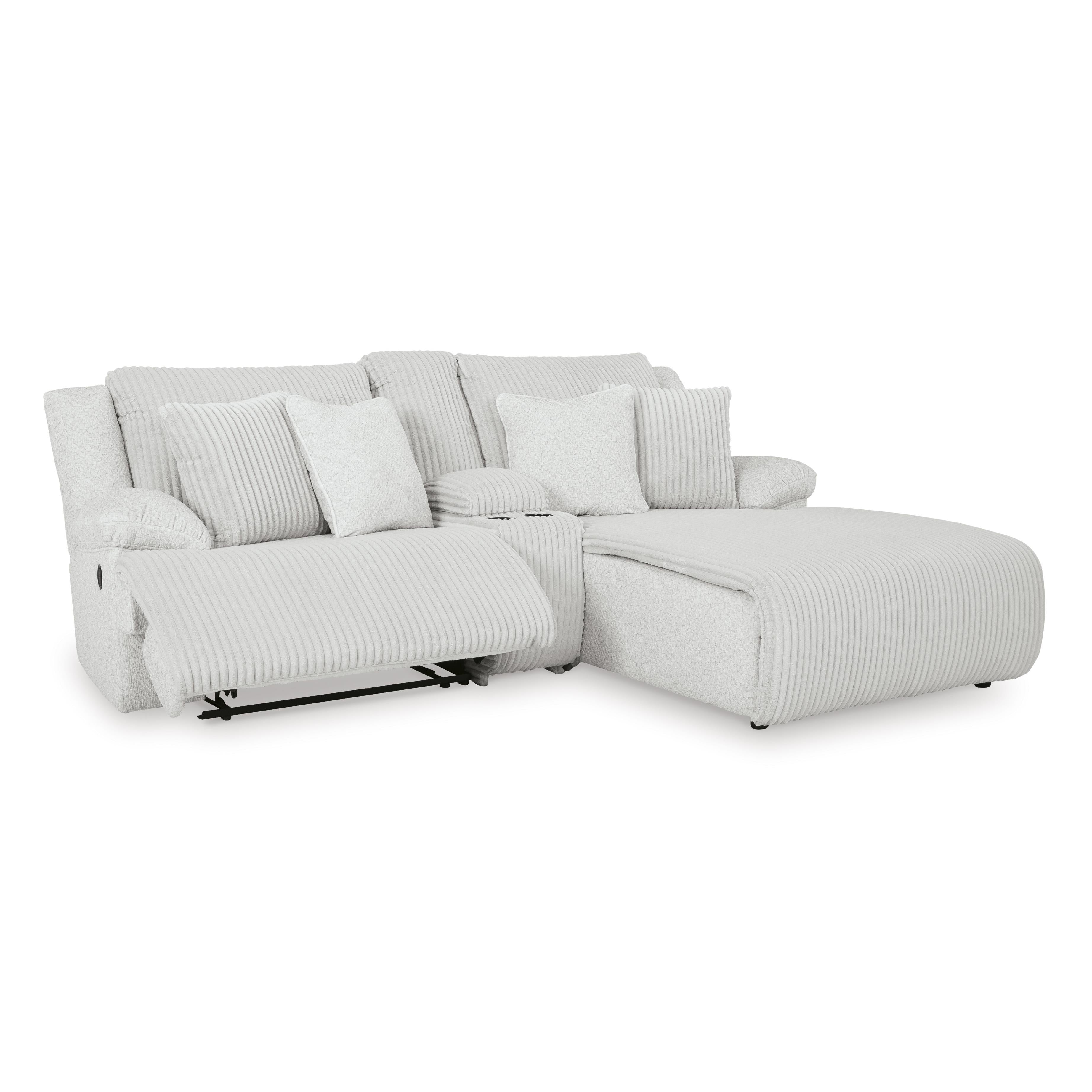 Manufacturer Color_Alloy --  Top Tier 92706S4 3 pc Reclining Sectional Sofa with Chaise IMAGE 2