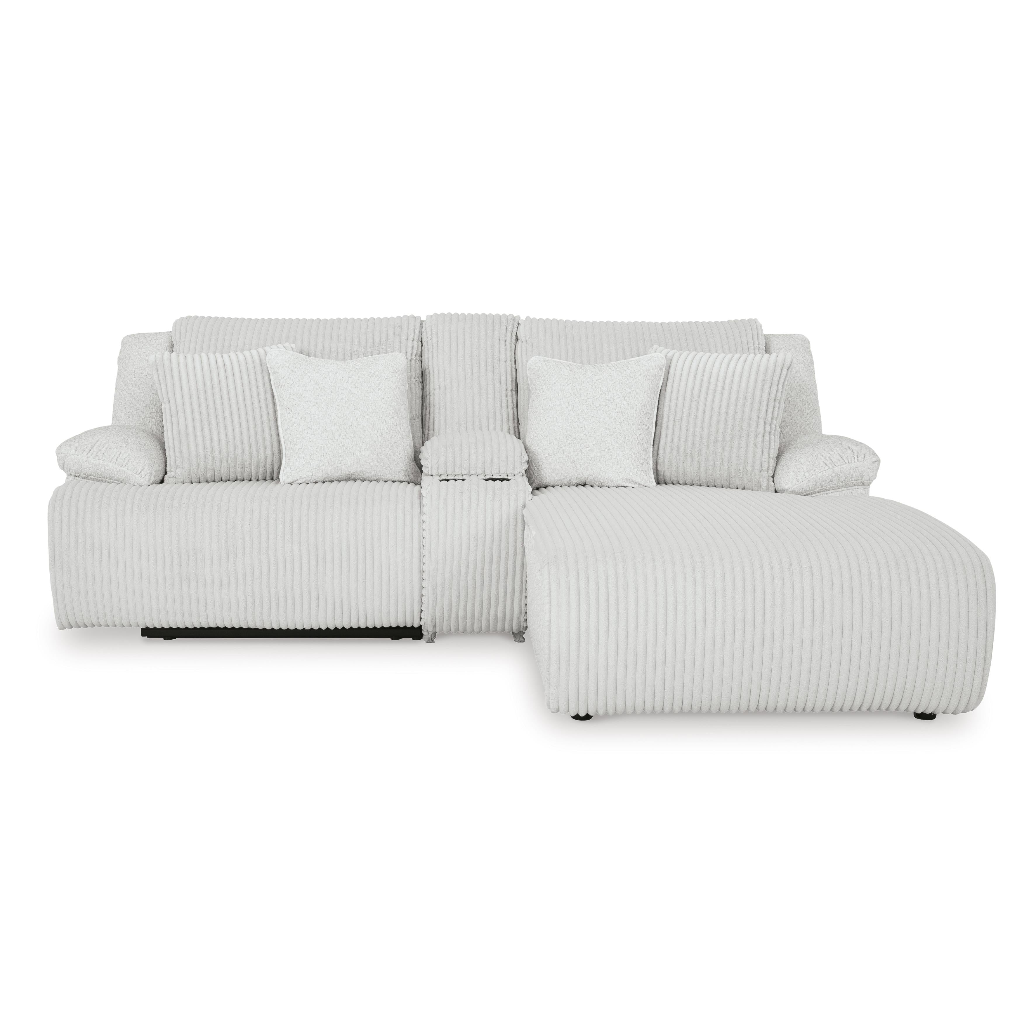  Manufacturer Color_Alloy --  Top Tier 92706S4 3 pc Reclining Sectional Sofa with Chaise IMAGE 3