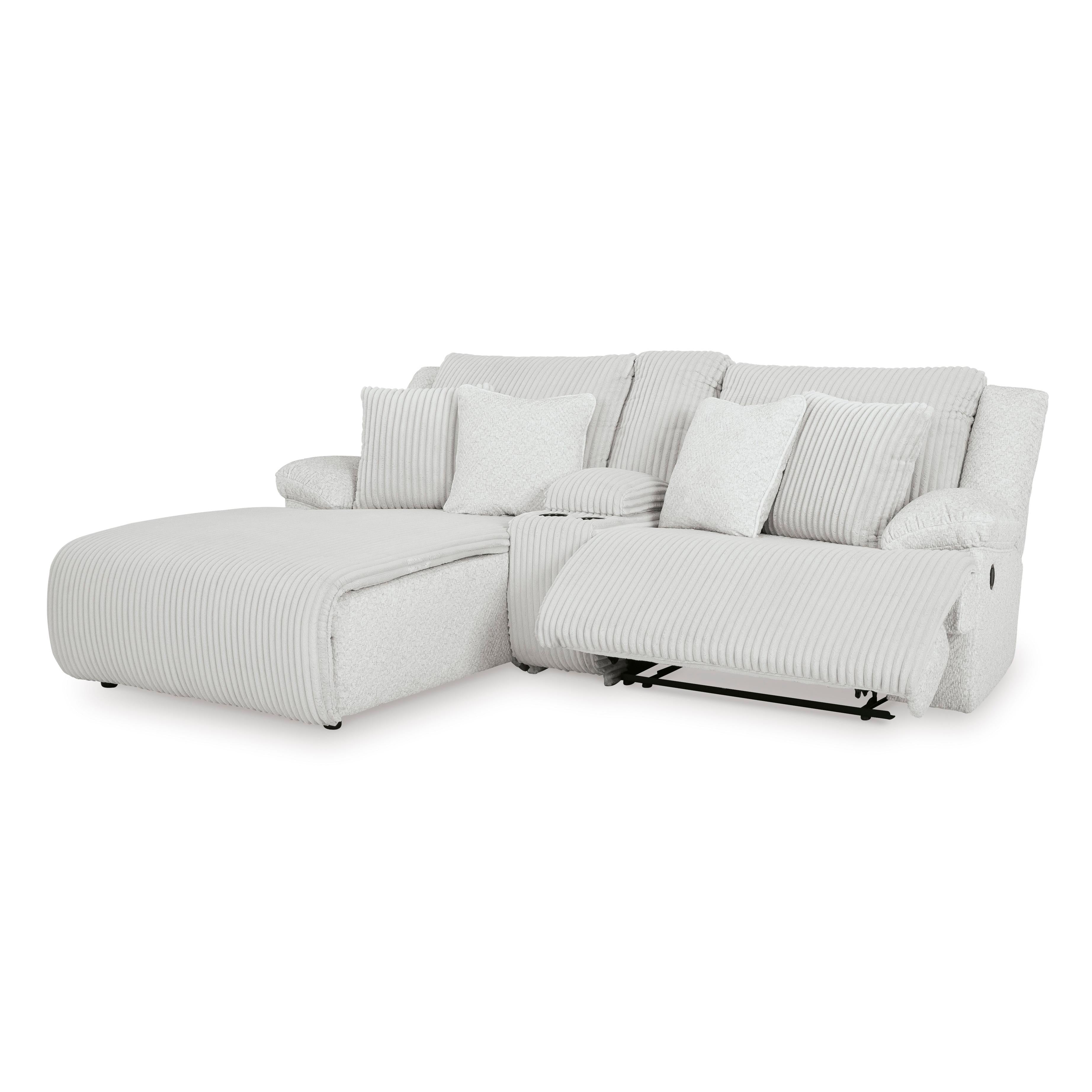  Manufacturer Color_Alloy --  Top Tier 92706S5 3 pc Reclining Sectional Sofa with Chaise IMAGE 2
