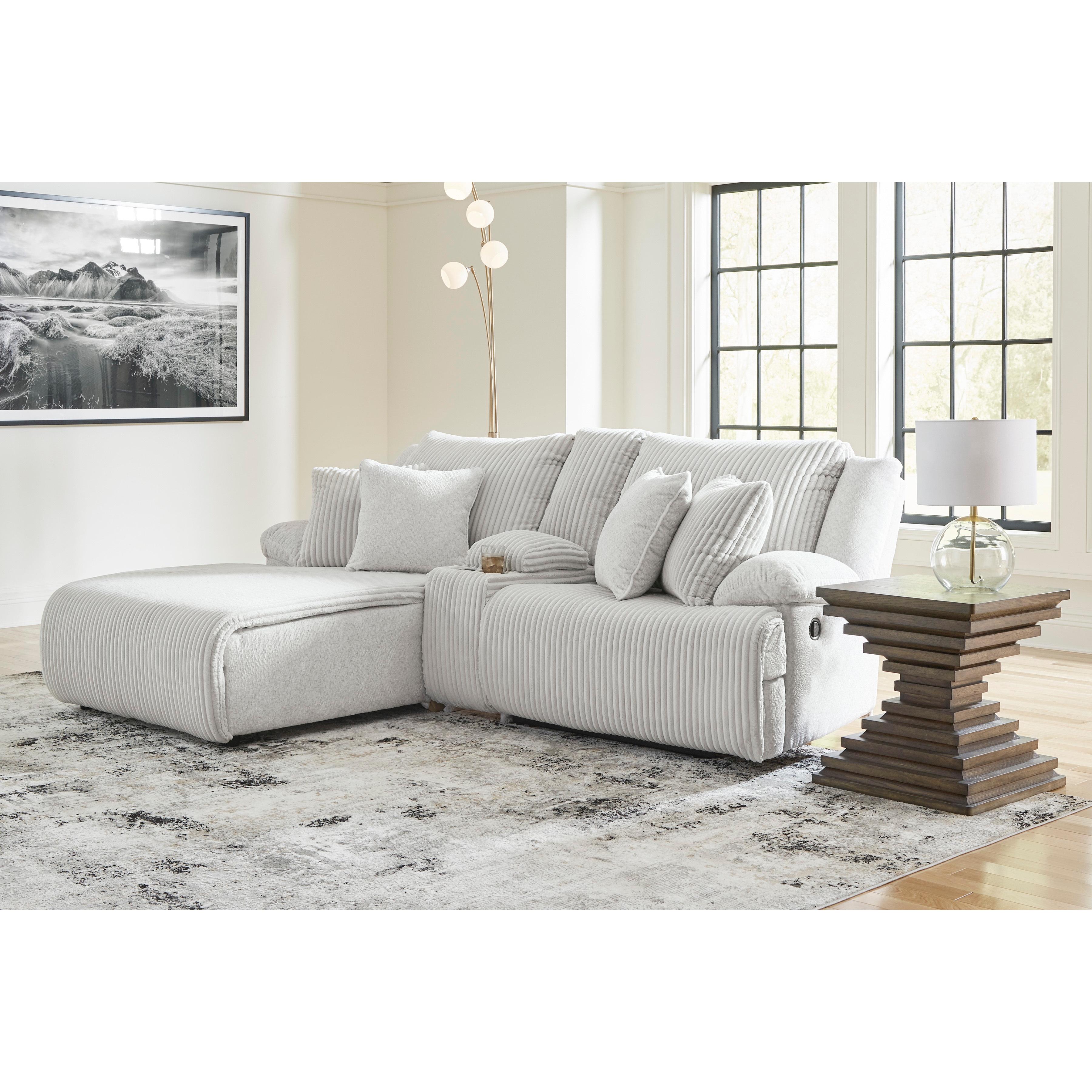  Manufacturer Color_Alloy --  Top Tier 92706S5 3 pc Reclining Sectional Sofa with Chaise IMAGE 4