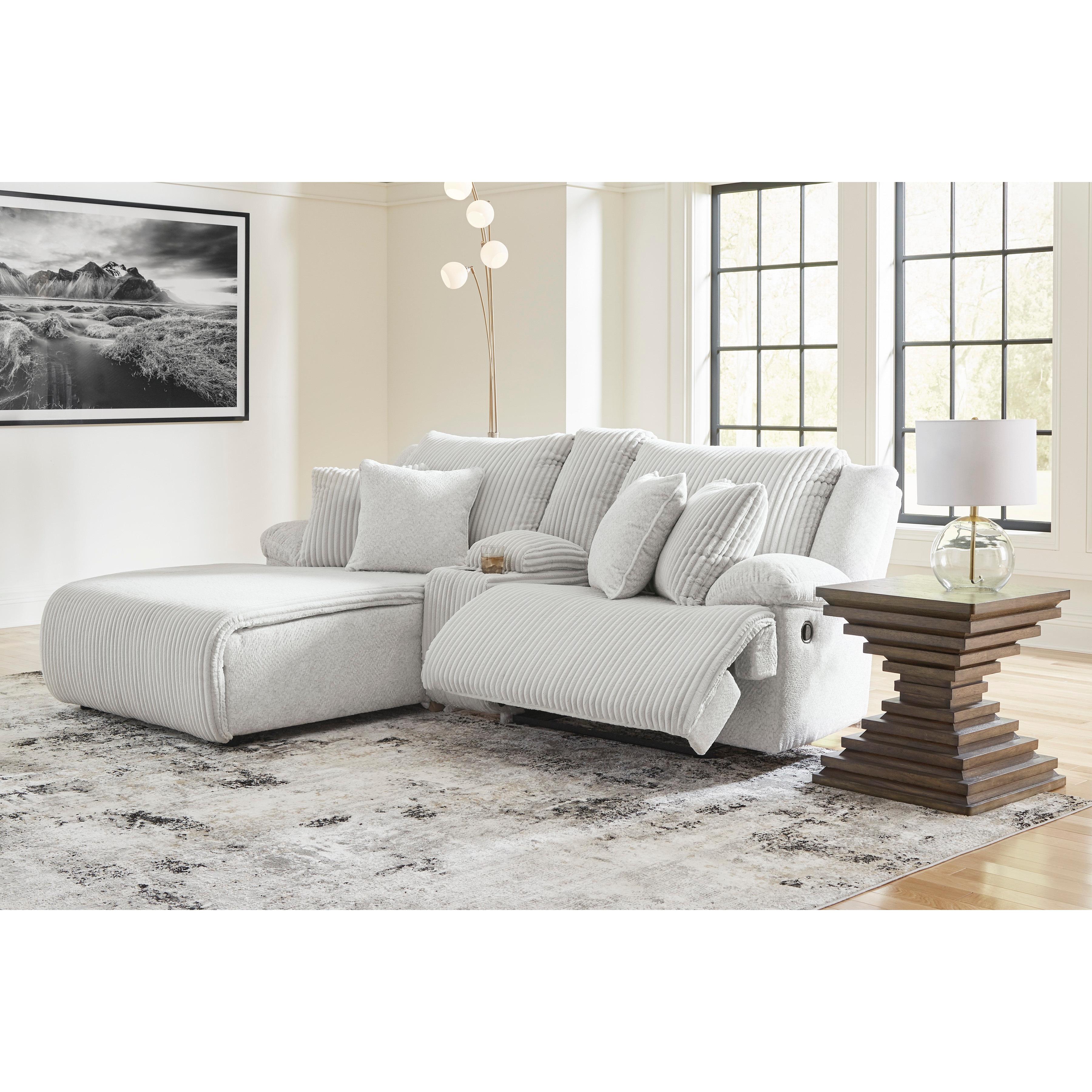  Manufacturer Color_Alloy --  Top Tier 92706S5 3 pc Reclining Sectional Sofa with Chaise IMAGE 5