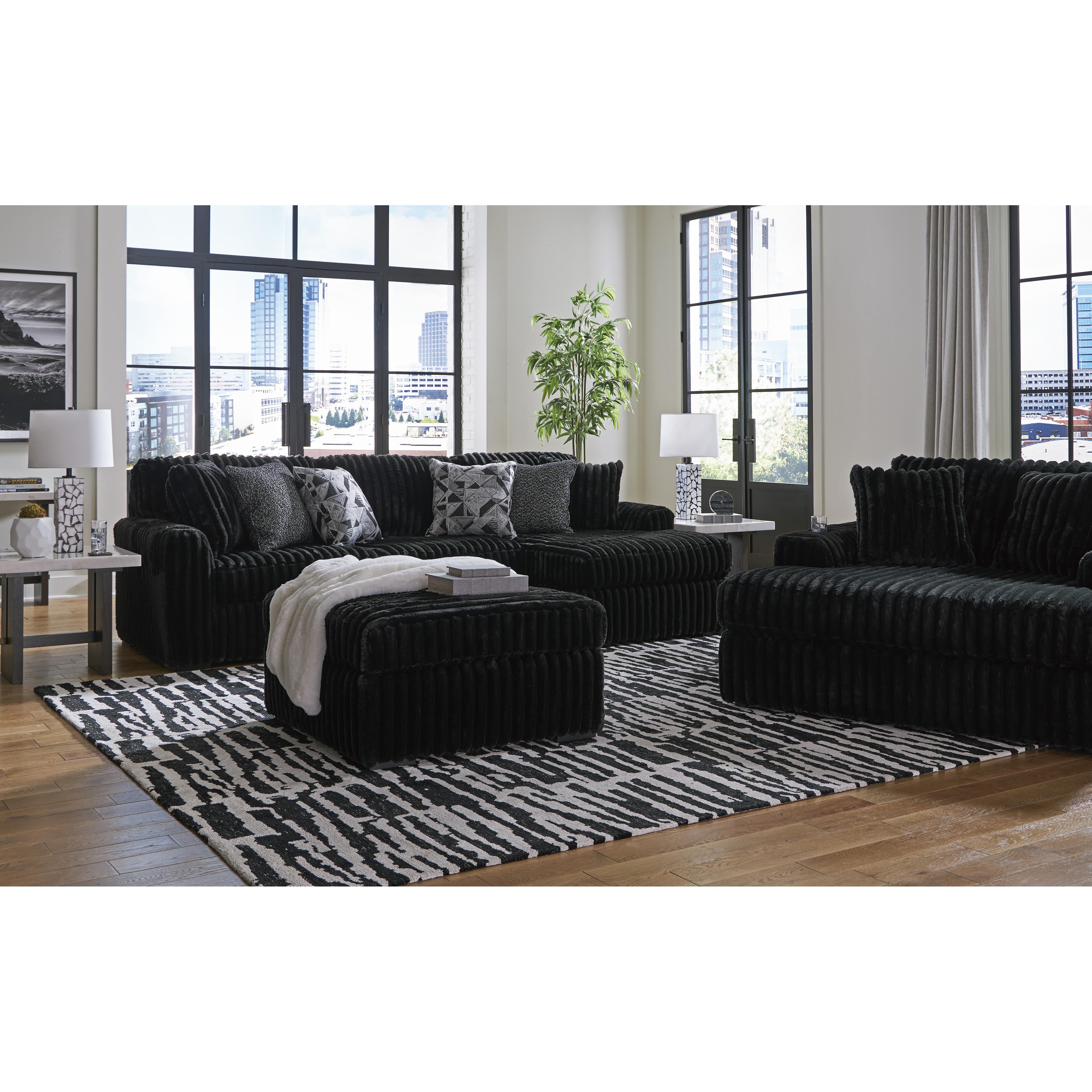  Manufacturer Color_Onyx --  Signature Design by Ashley Midnight Madness Fabric Chaise IMAGE 8