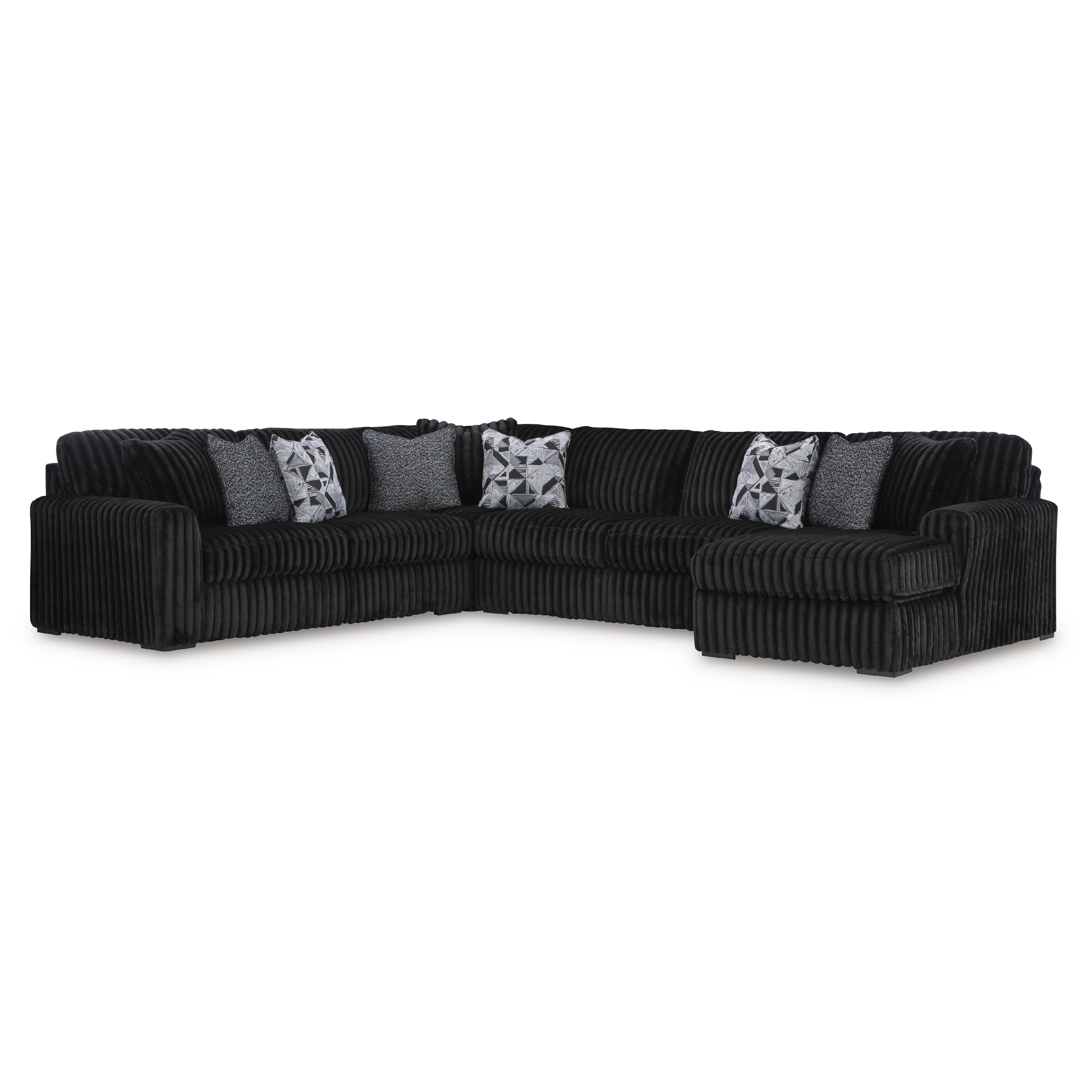  Manufacturer Color_Onyx --  Signature Design by Ashley Midnight Madness Fabric 4 pc Sectional IMAGE 1