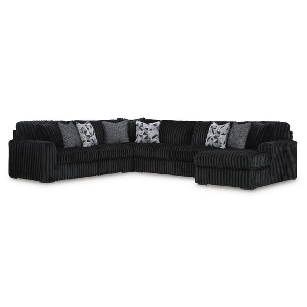 Signature Design by Ashley Midnight Madness Fabric 4 pc Sectional