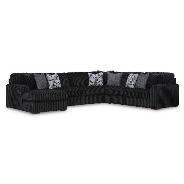 Signature Design by Ashley Midnight Madness Fabric 4 pc Sectional