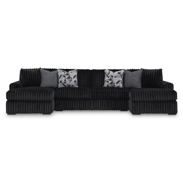 Signature Design by Ashley Midnight Madness Fabric 3 pc Sectional