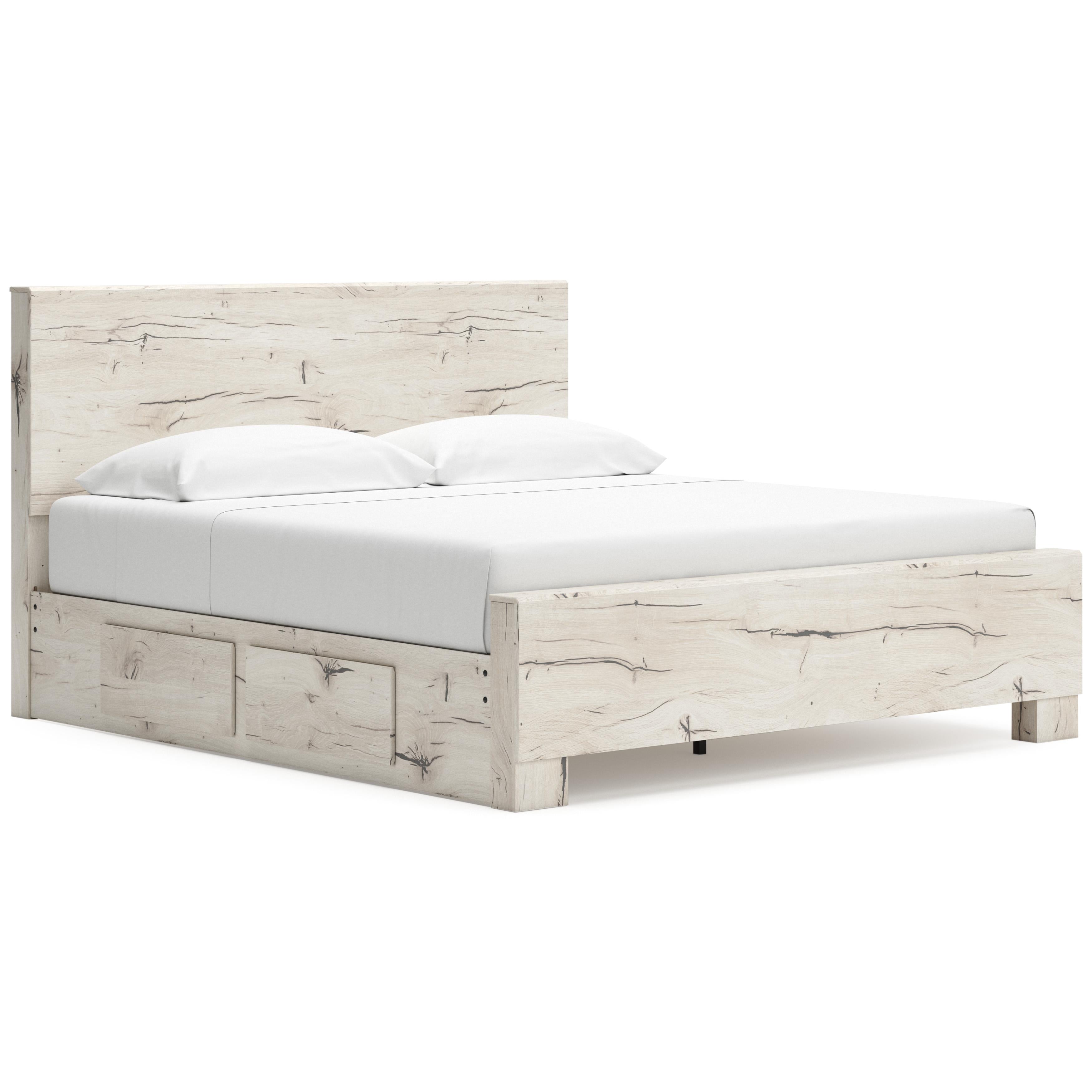  Size_King --  Lawroy B2310B12 King Panel Bed with Storage IMAGE 1