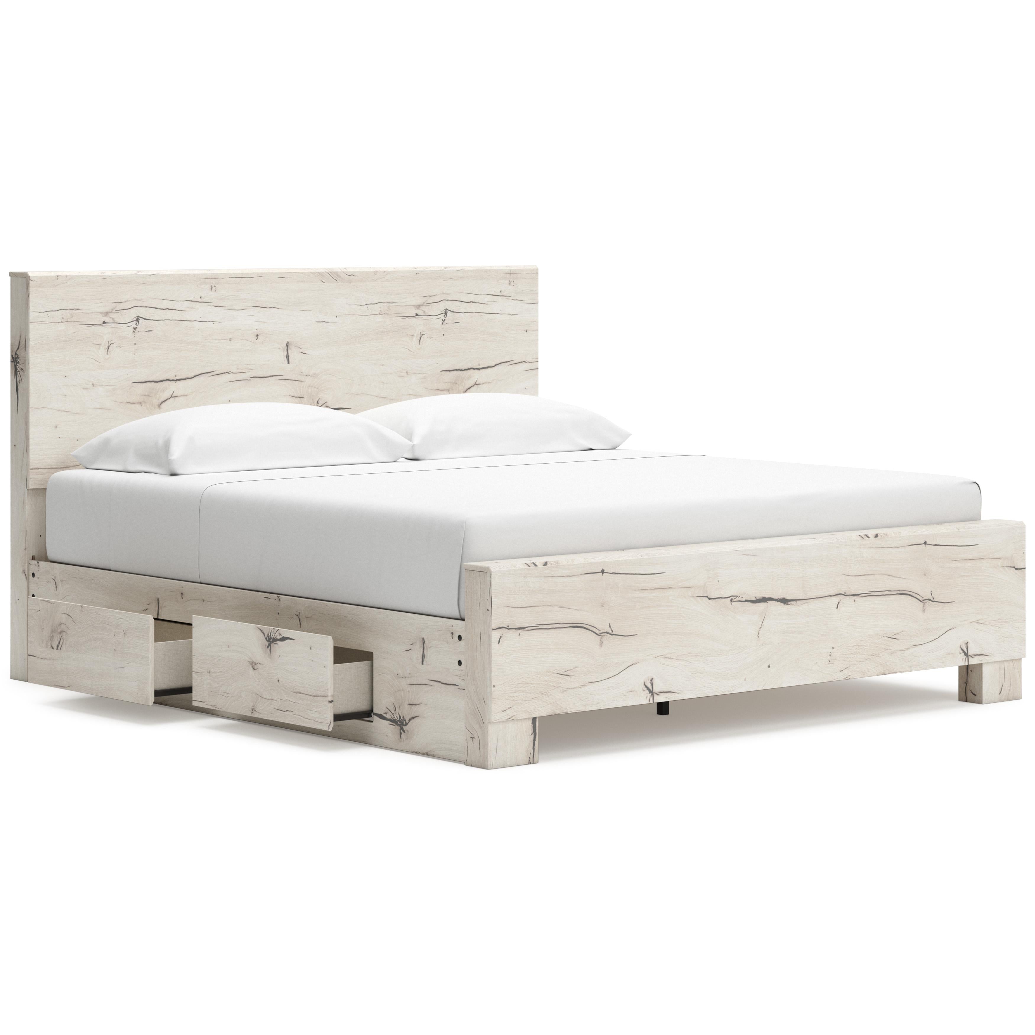  Size_King --  Lawroy B2310B12 King Panel Bed with Storage IMAGE 2