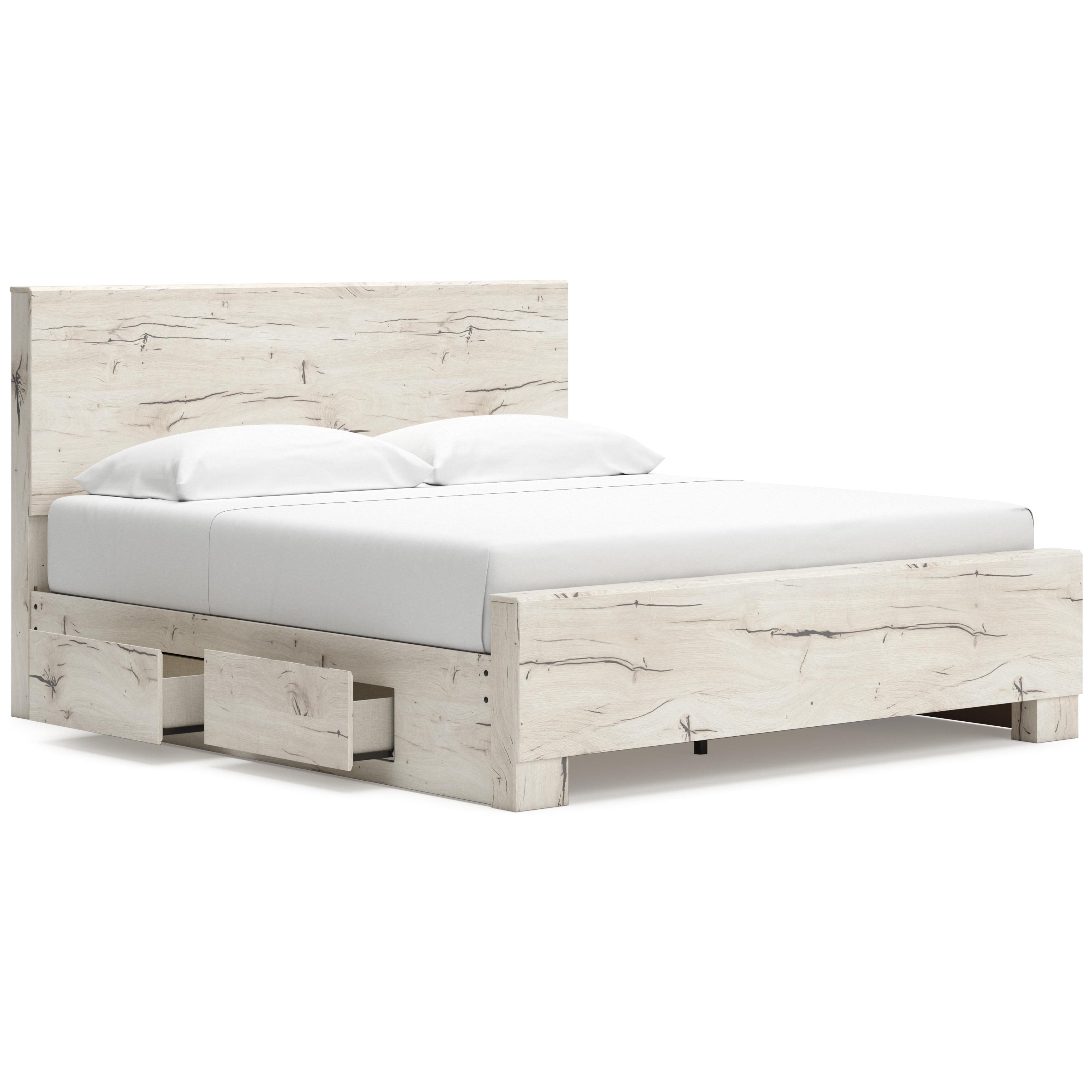  Size_King --  Lawroy B2310B13 King Panel Bed with Storage IMAGE 2