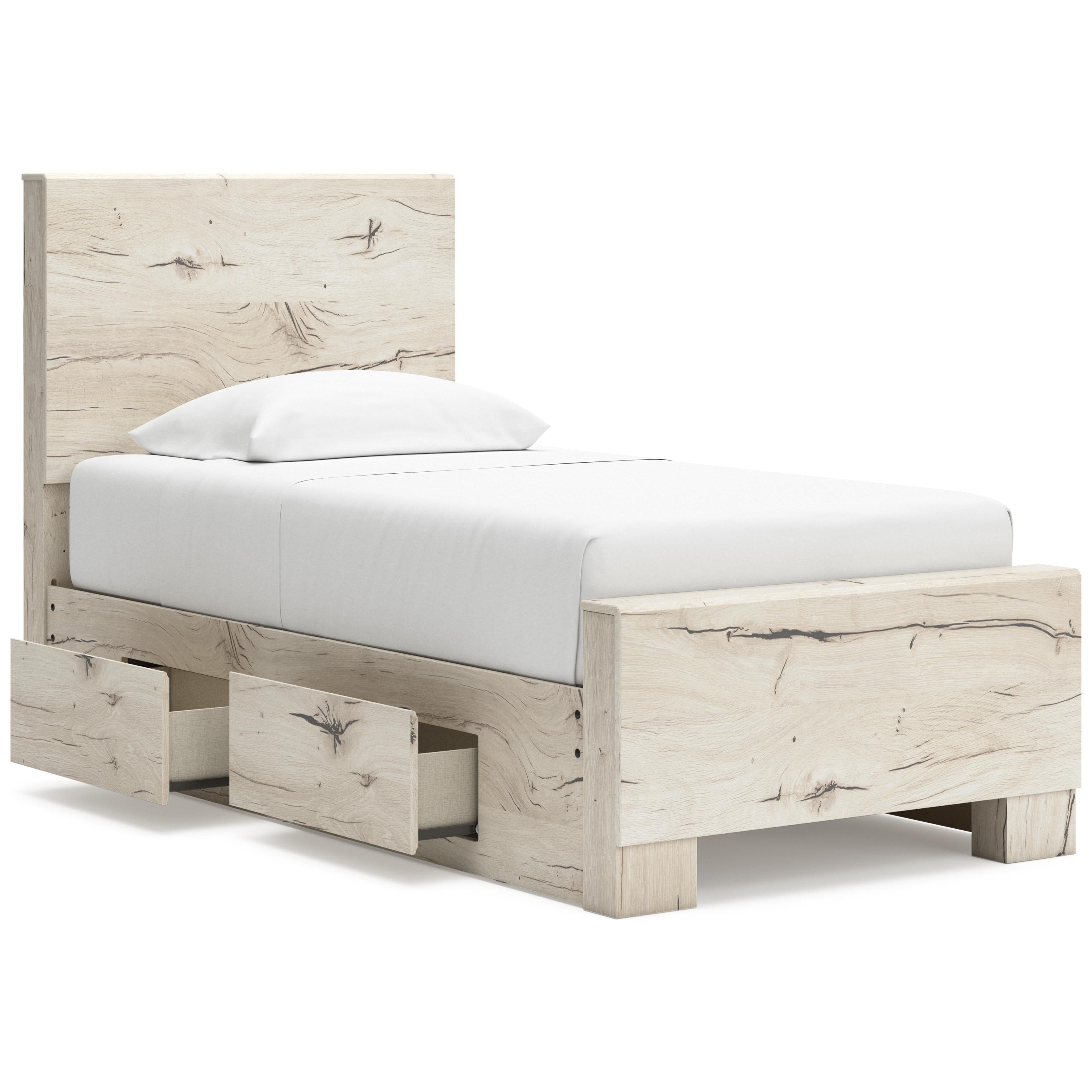  Size_Twin --  Signature Design by Ashley Lawroy Panel Bed with Storage IMAGE 2