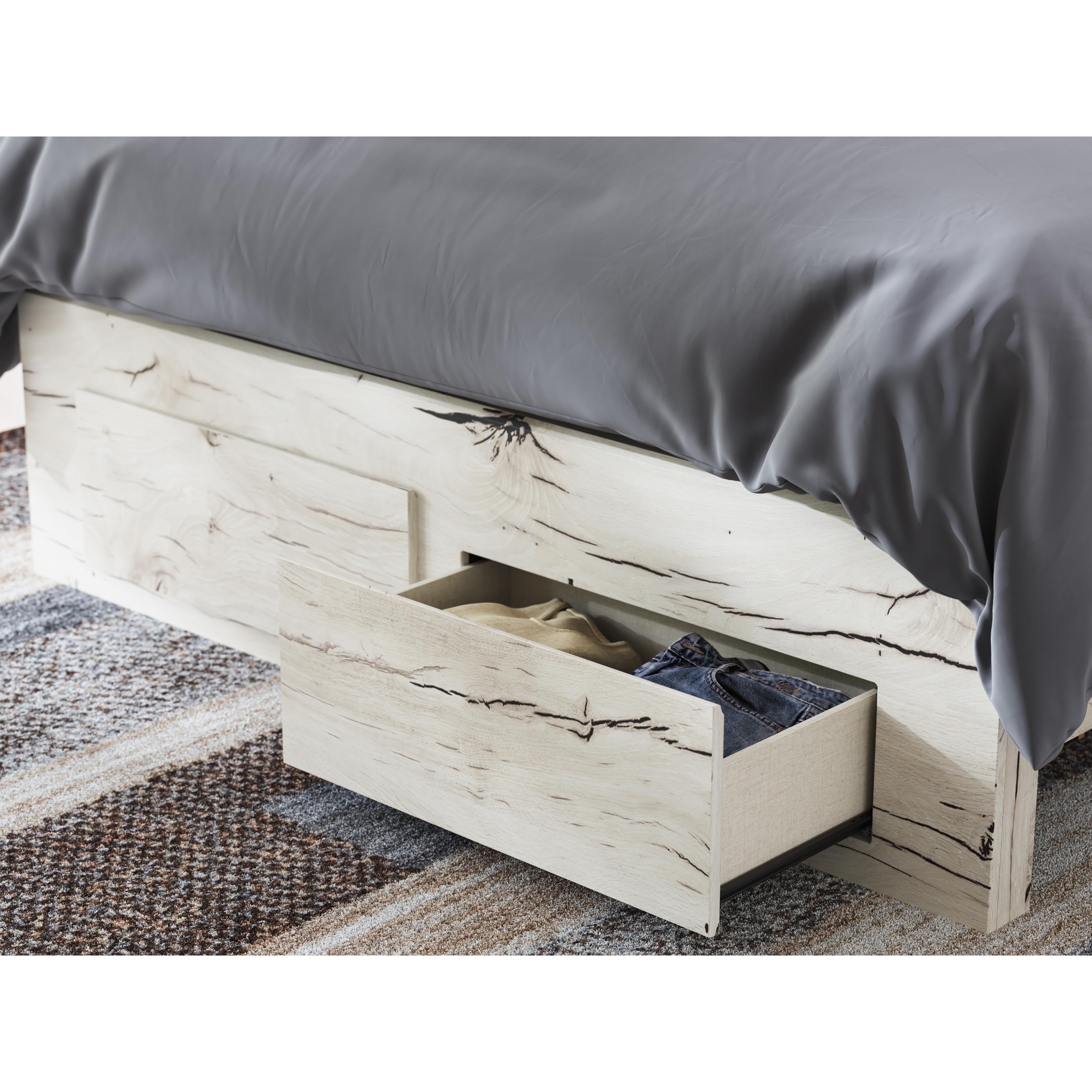  Size_Queen --  Lawroy B2310B4 Queen Panel Storage Bed IMAGE 10
