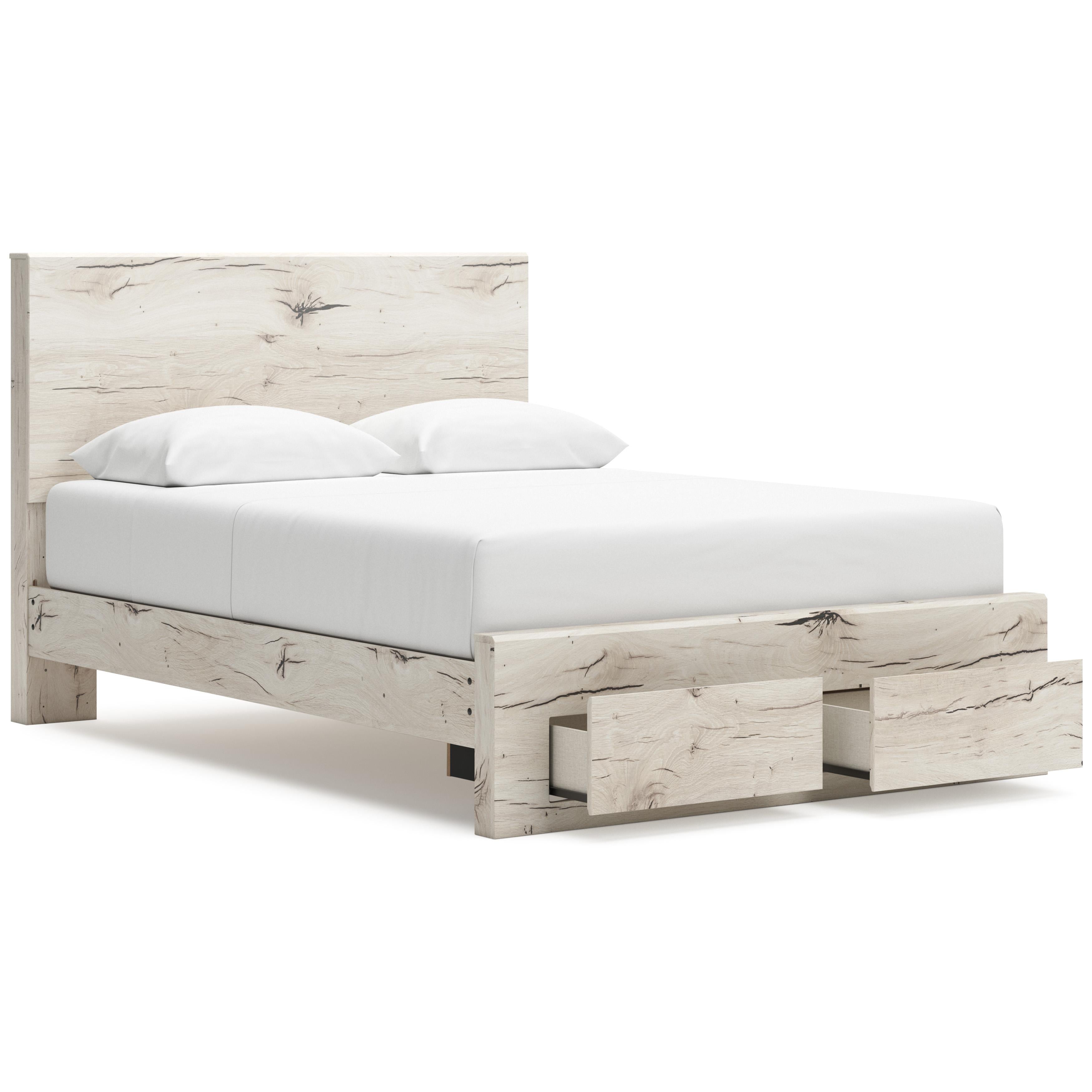  Size_Queen --  Lawroy B2310B4 Queen Panel Storage Bed IMAGE 2