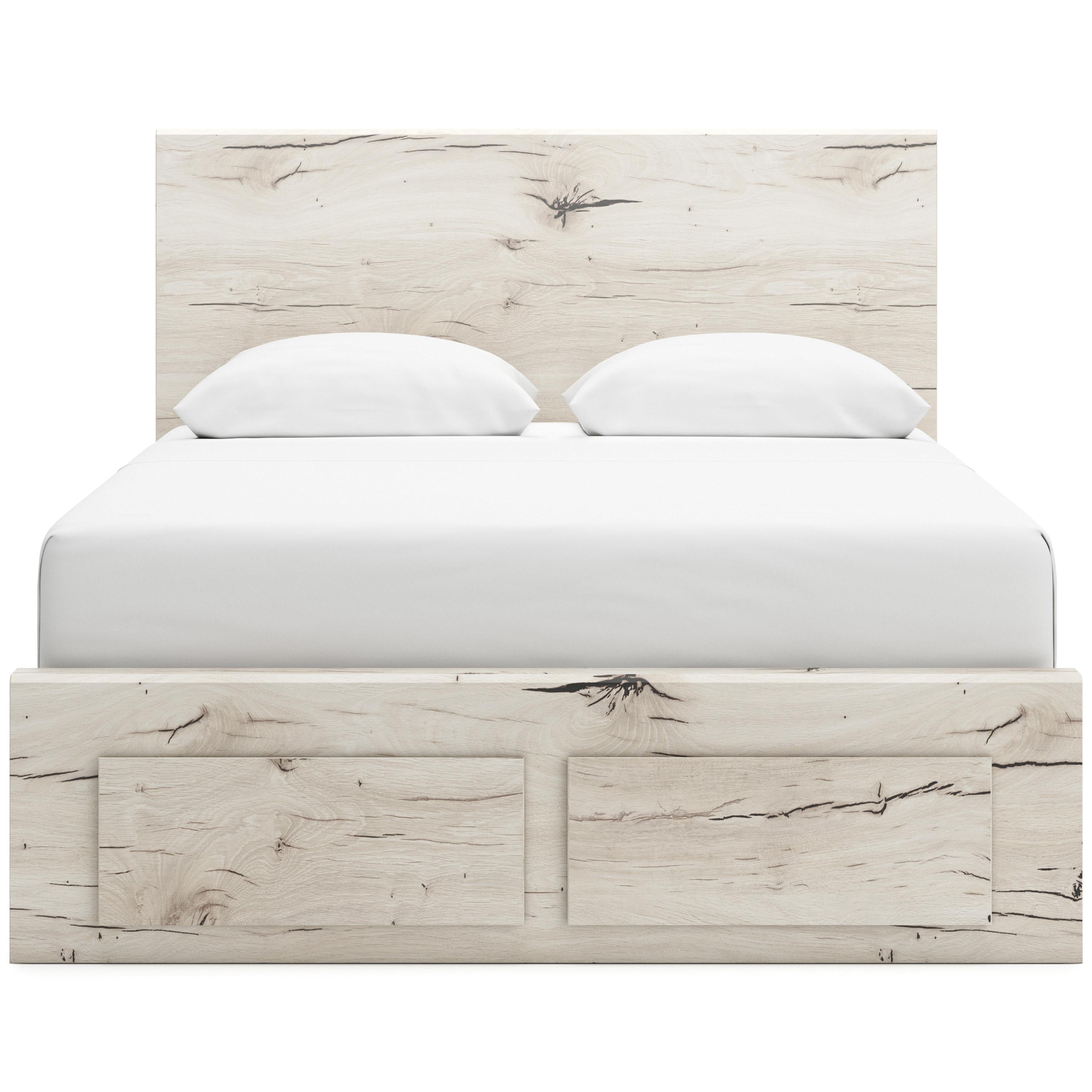  Size_Queen --  Lawroy B2310B4 Queen Panel Storage Bed IMAGE 3