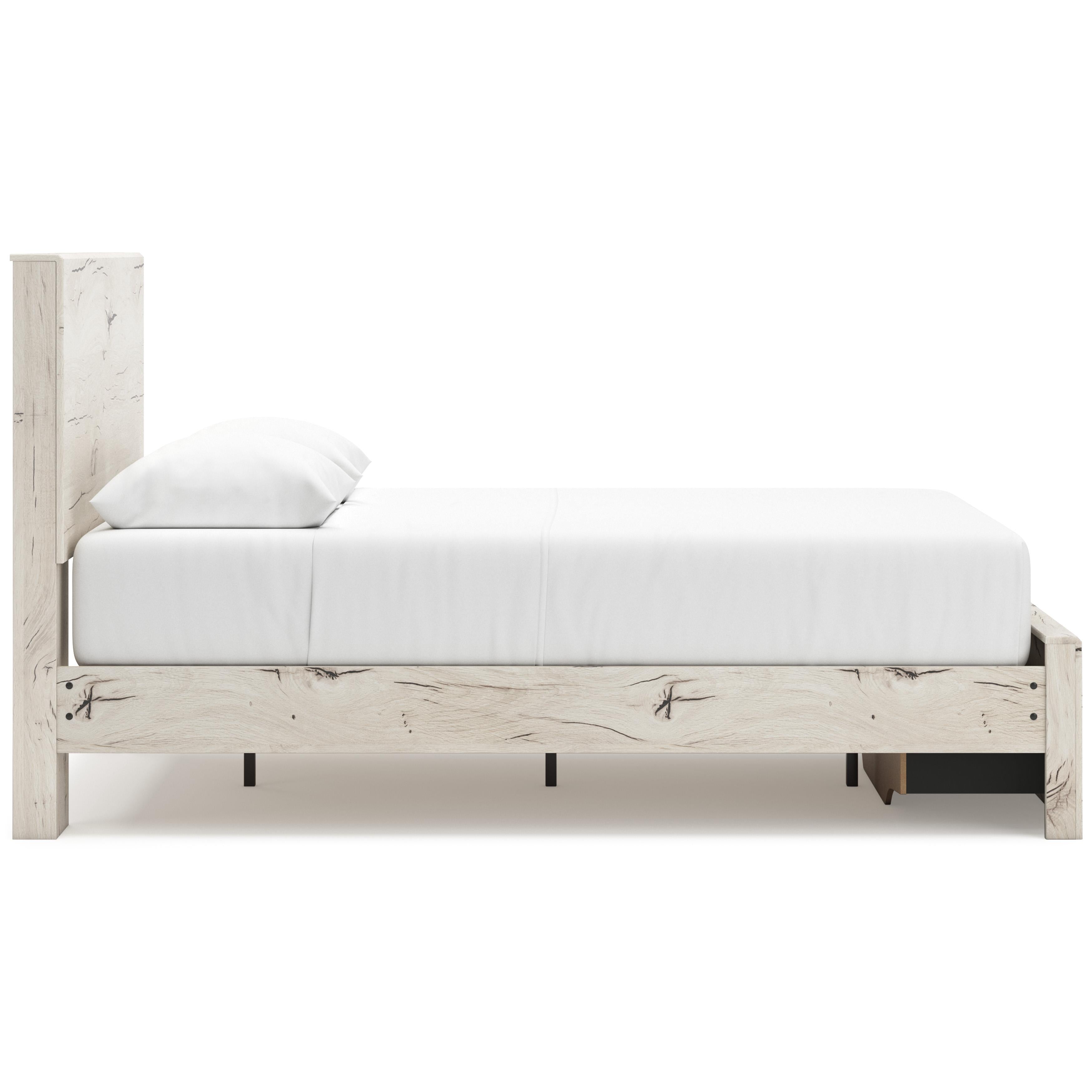  Size_Queen --  Lawroy B2310B4 Queen Panel Storage Bed IMAGE 4
