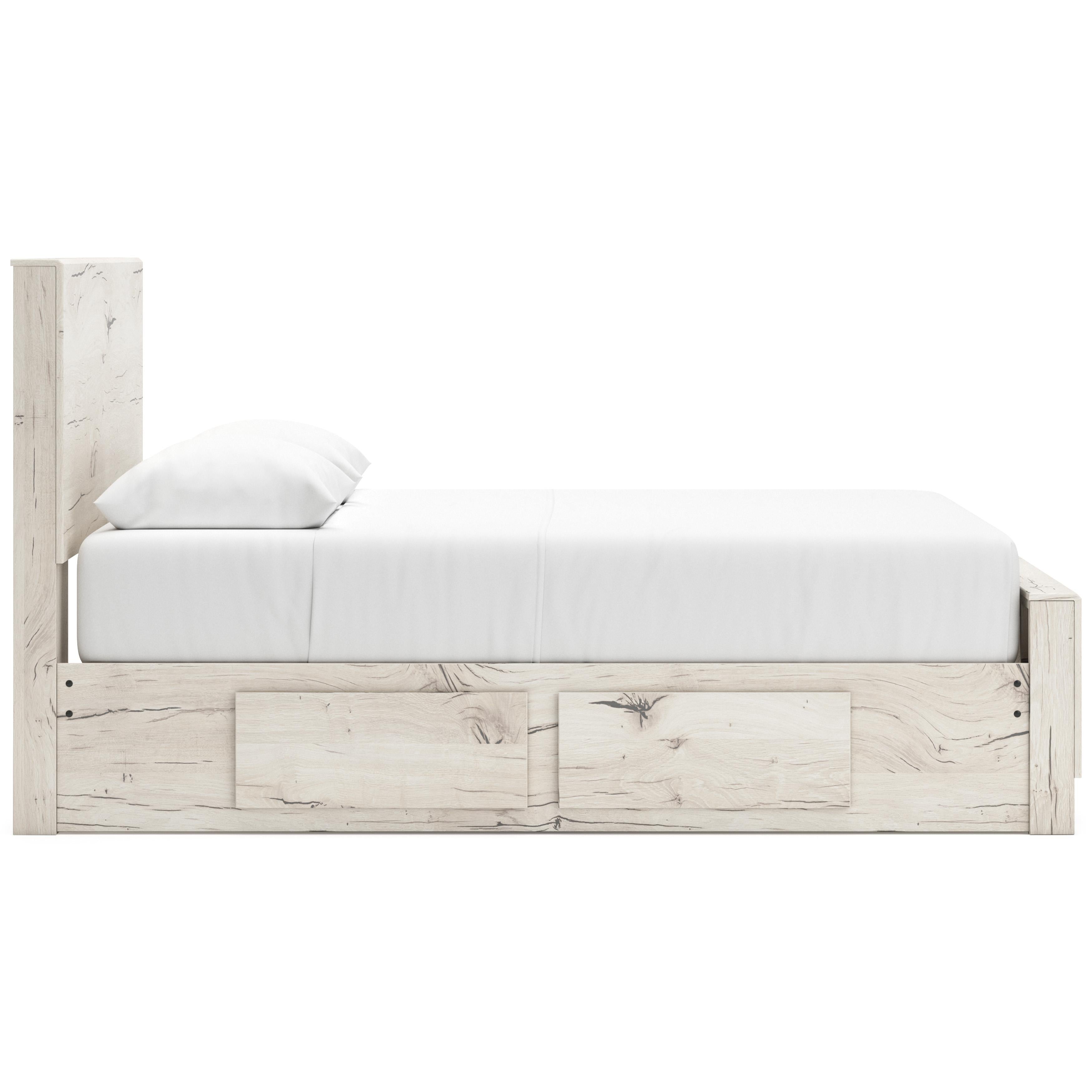  Size_Queen --  Signature Design by Ashley Lawroy Panel Bed with Storage IMAGE 4